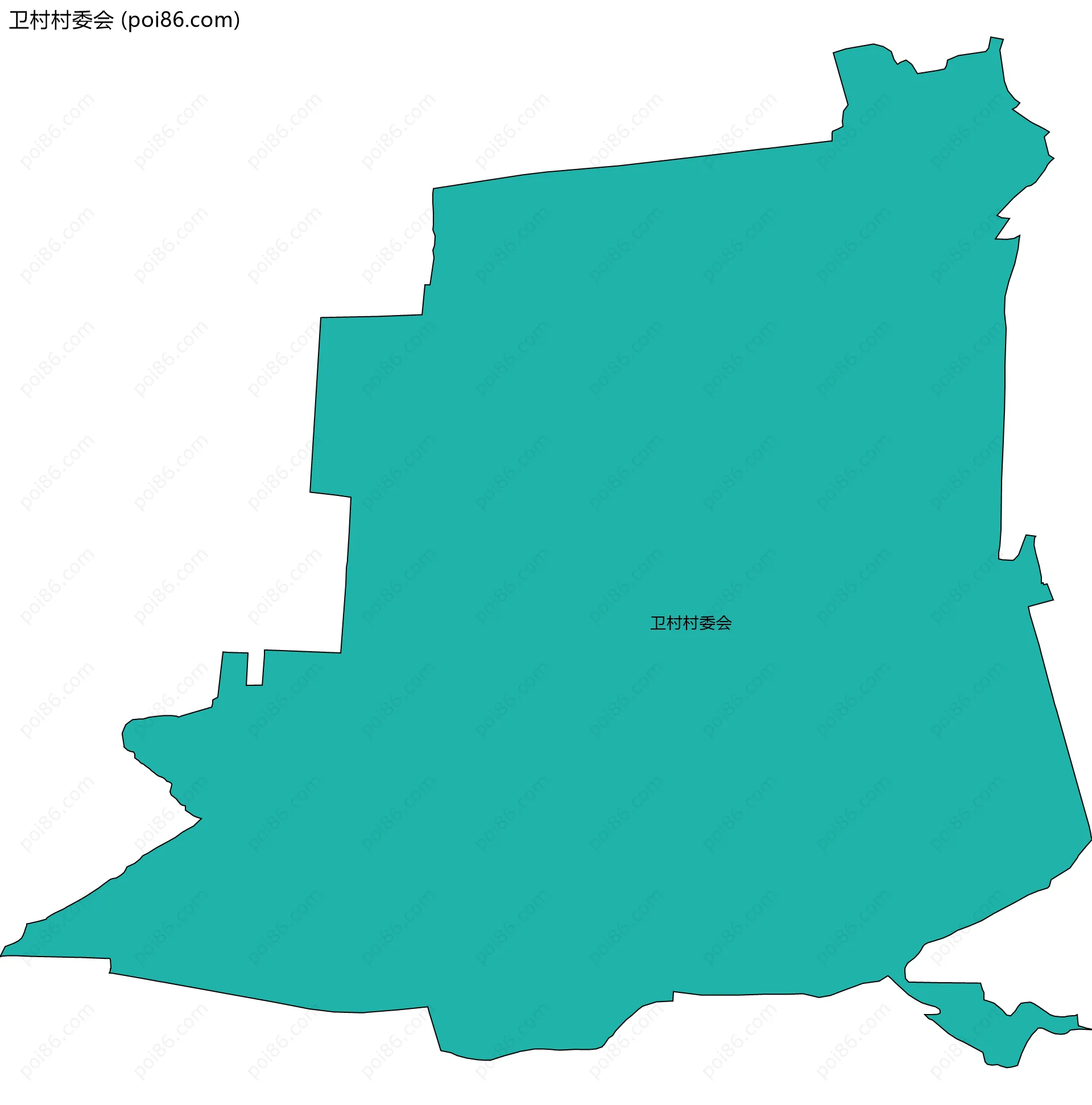 卫村村委会边界地图