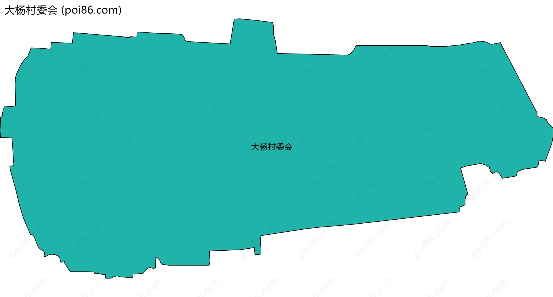 大杨村委会边界地图