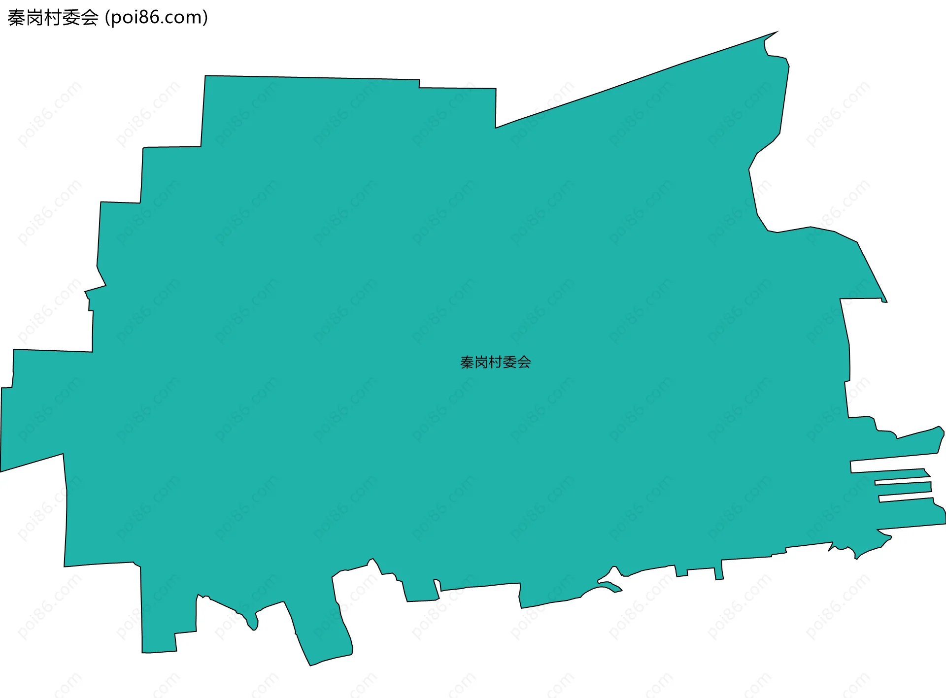 秦岗村委会边界地图