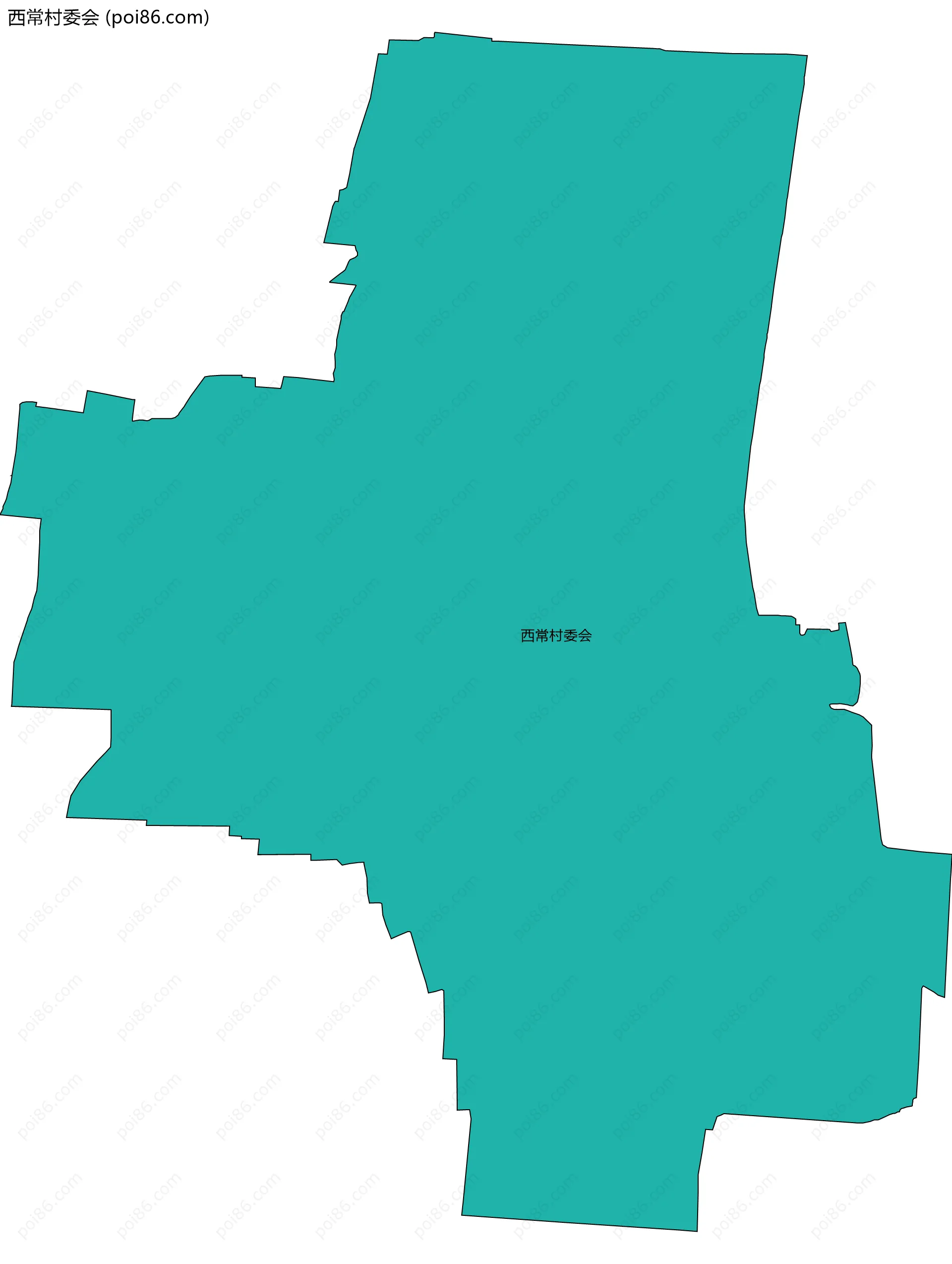 西常村委会边界地图