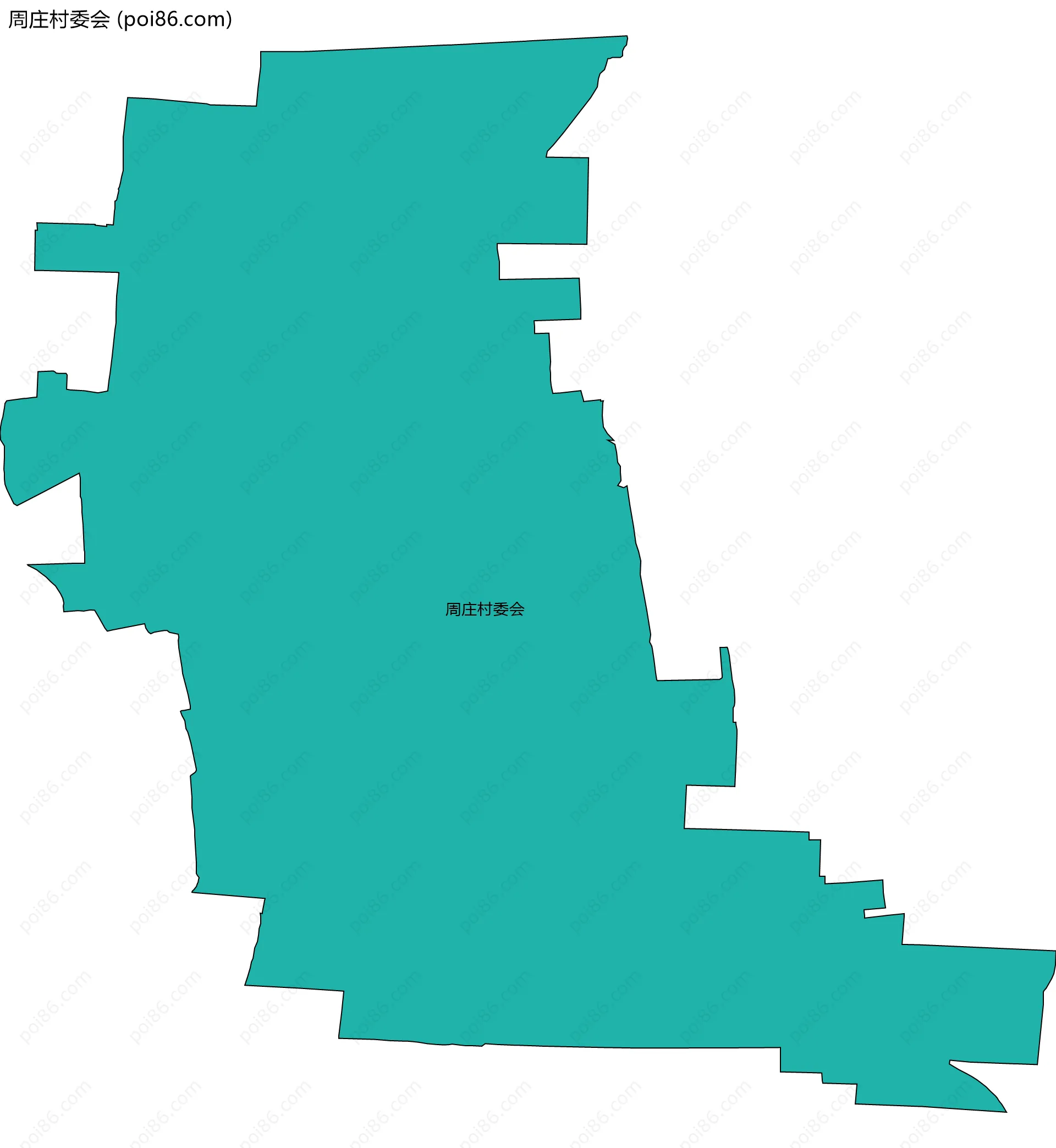 周庄村委会边界地图