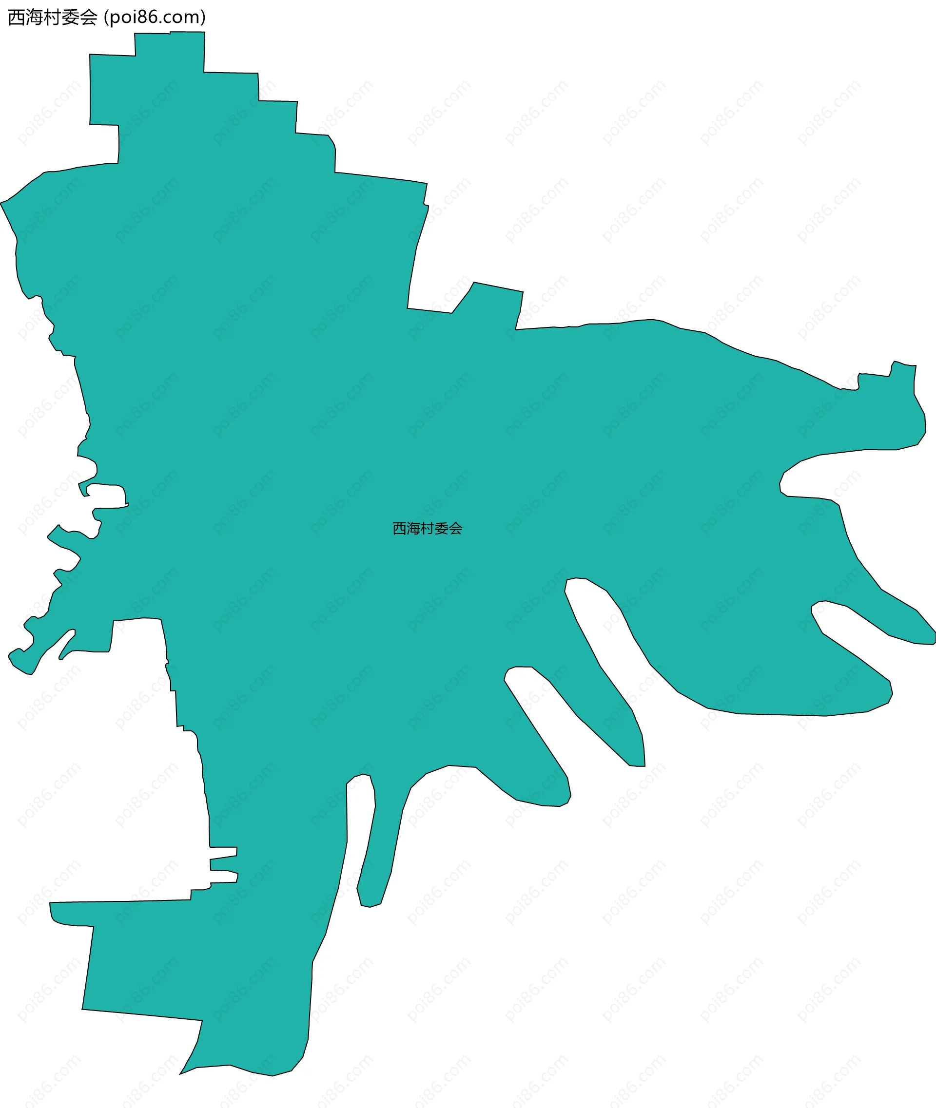 西海村委会边界地图