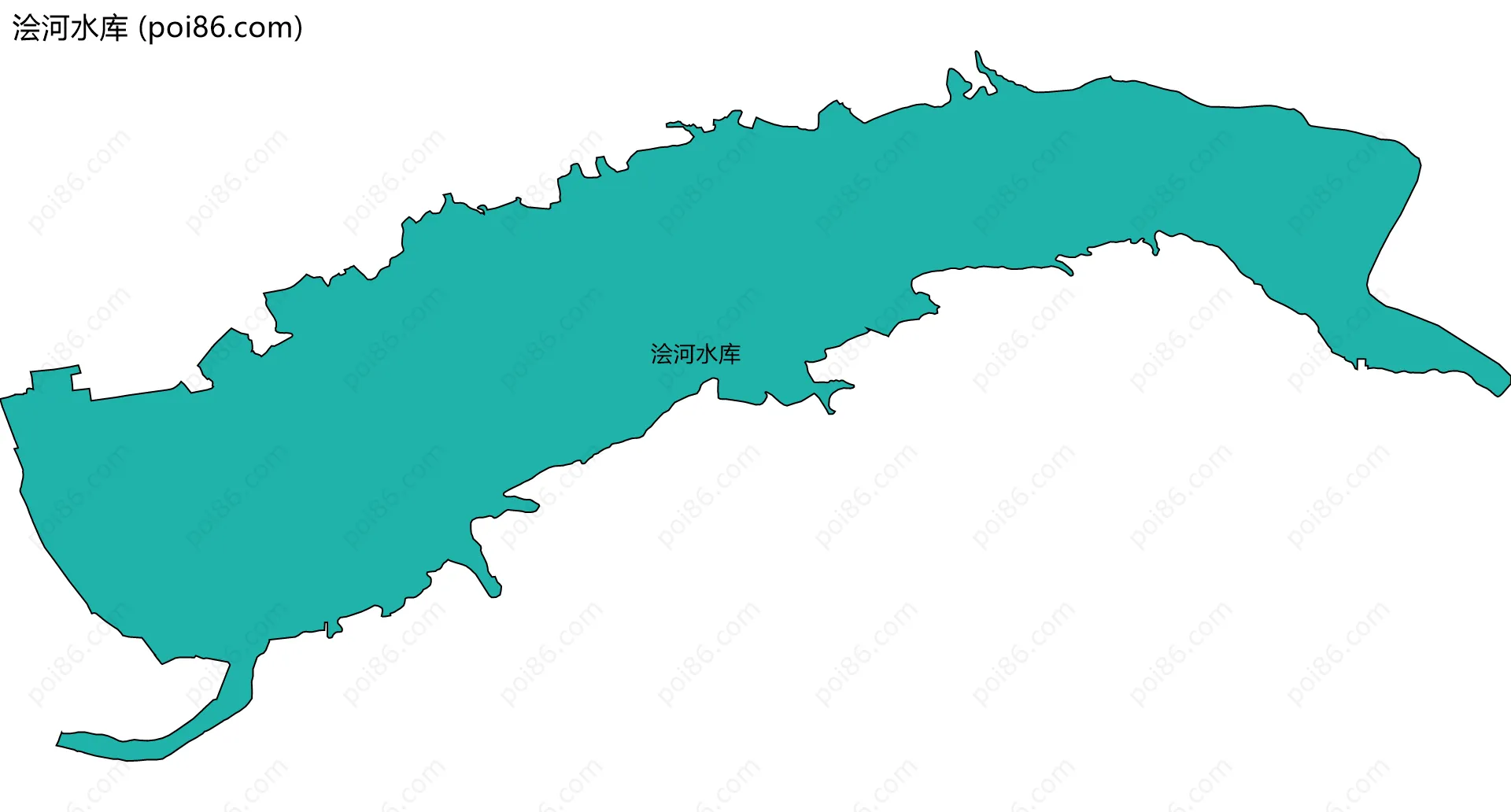 浍河水库边界地图