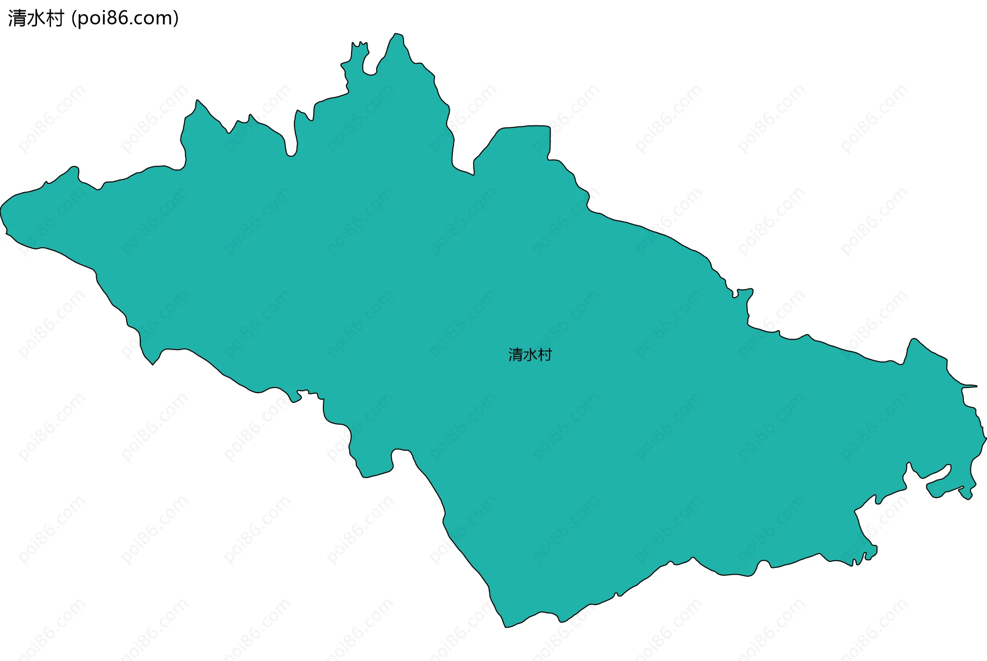 清水村边界地图