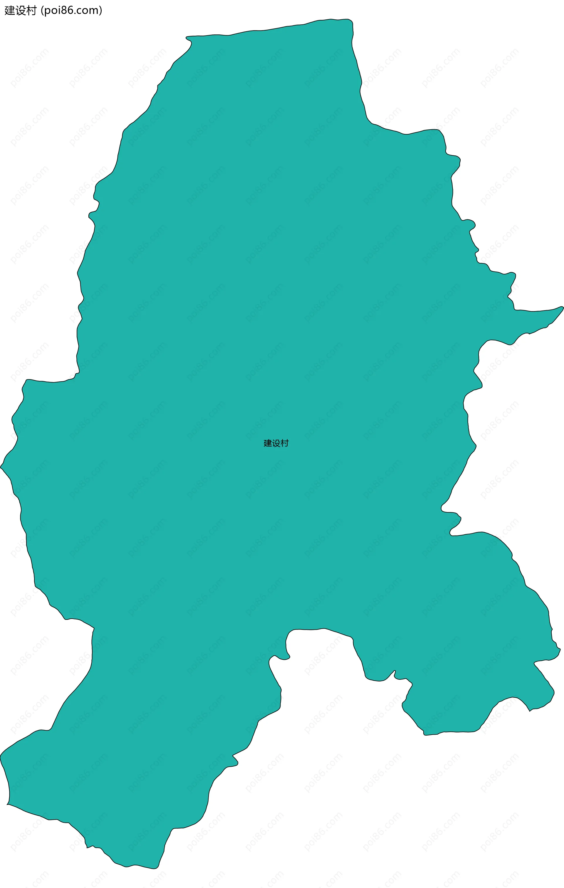 建设村边界地图