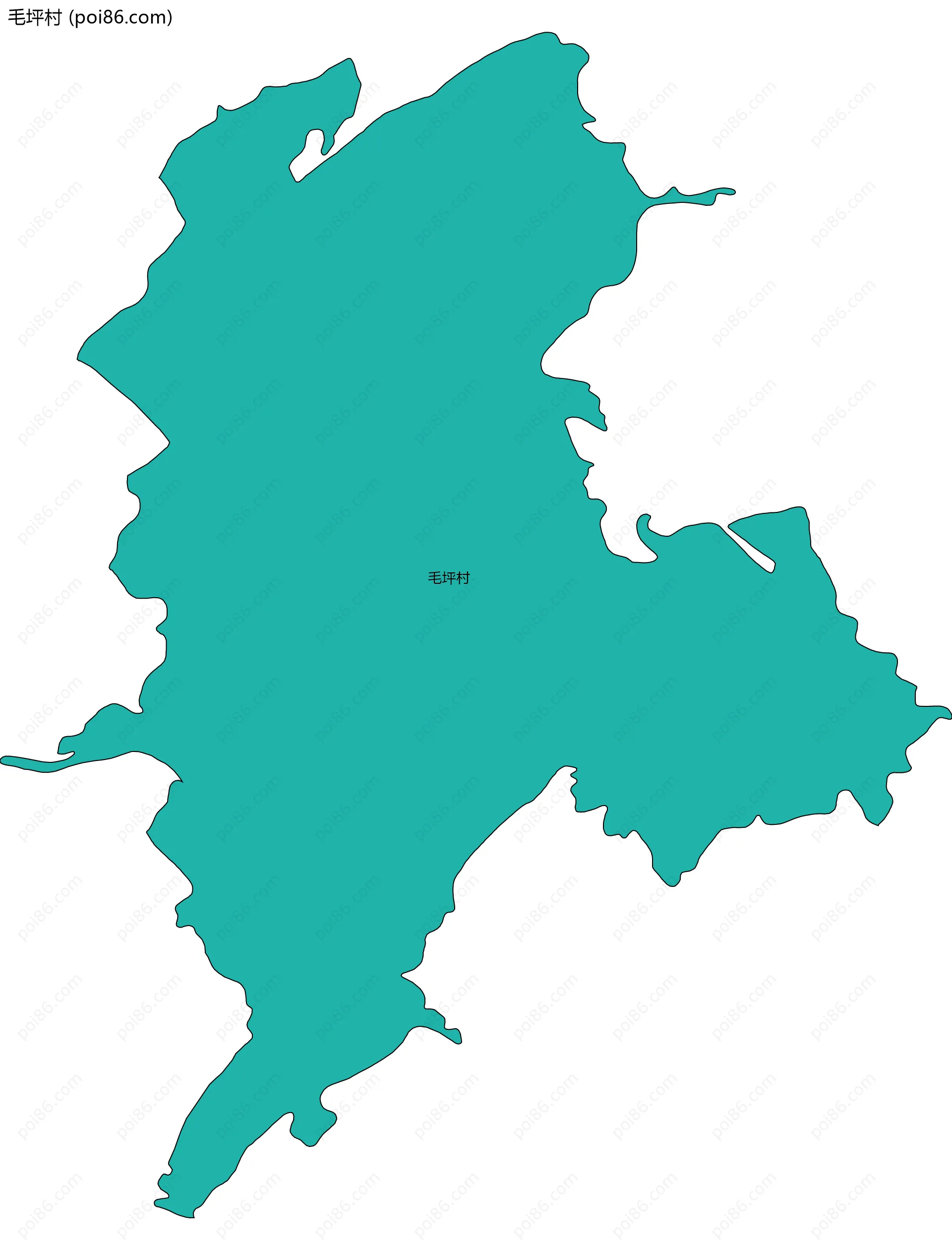 毛坪村边界地图