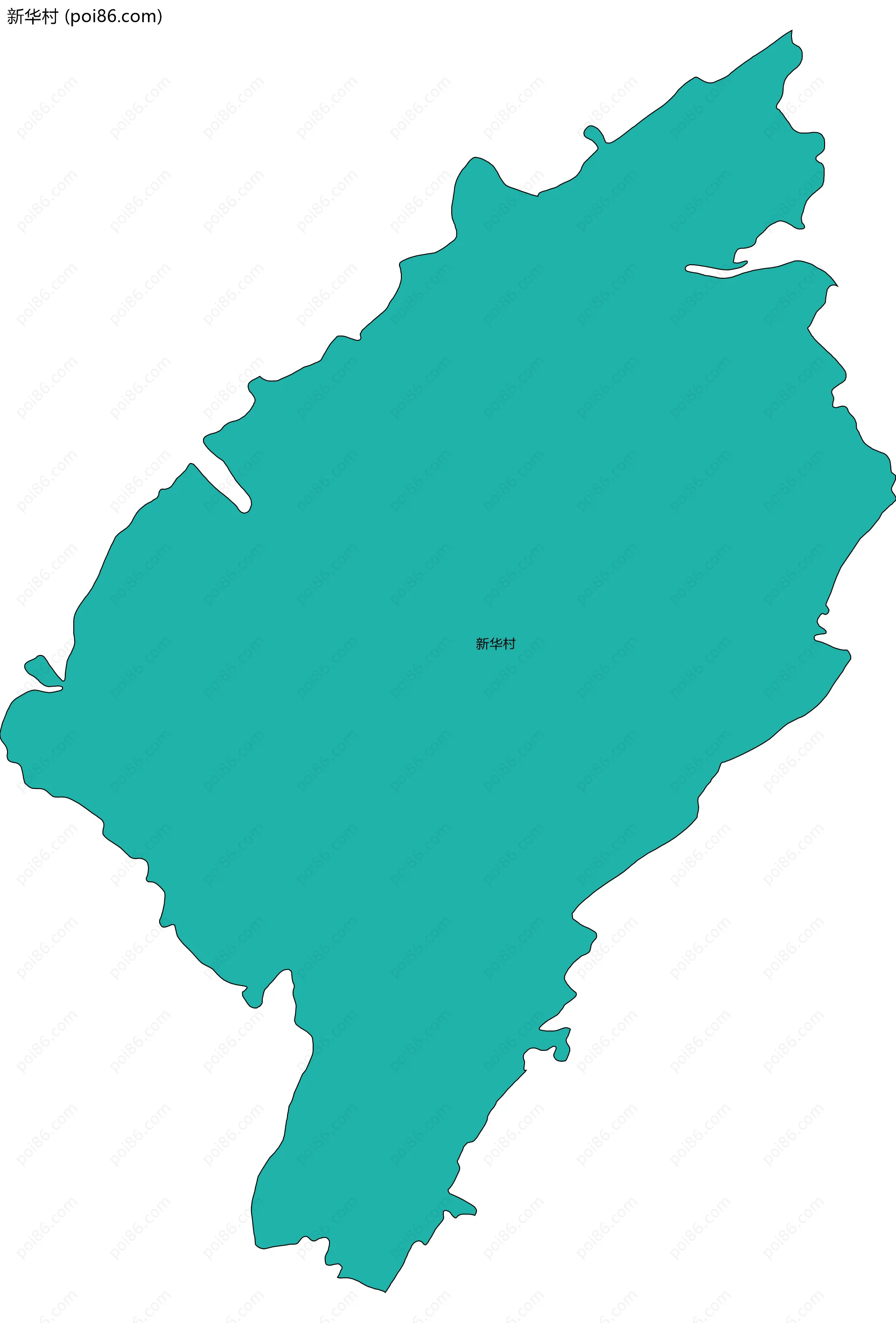 新华村边界地图