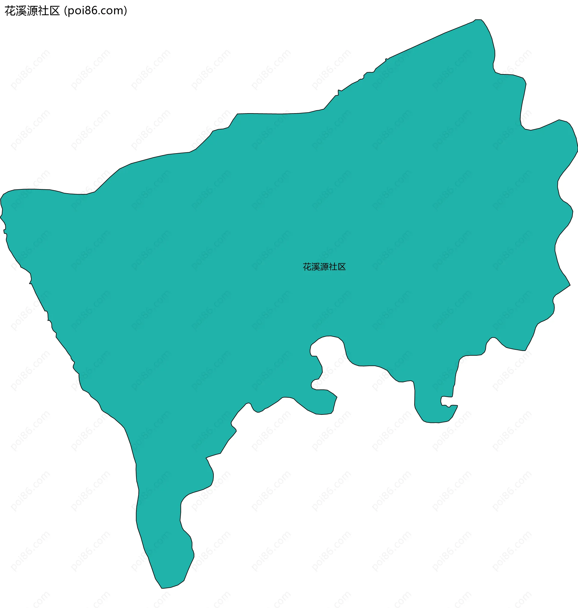 花溪源社区边界地图