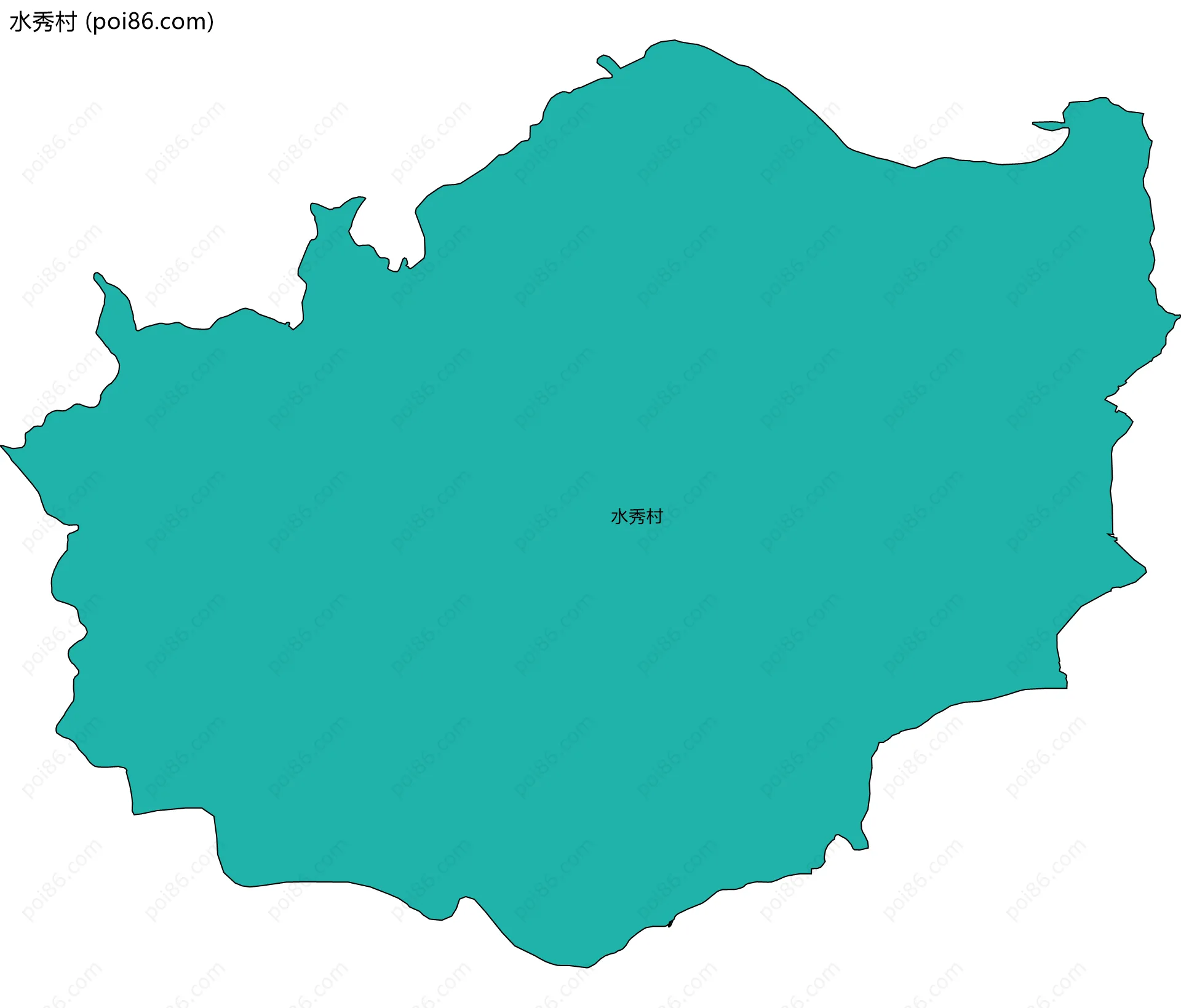 水秀村边界地图