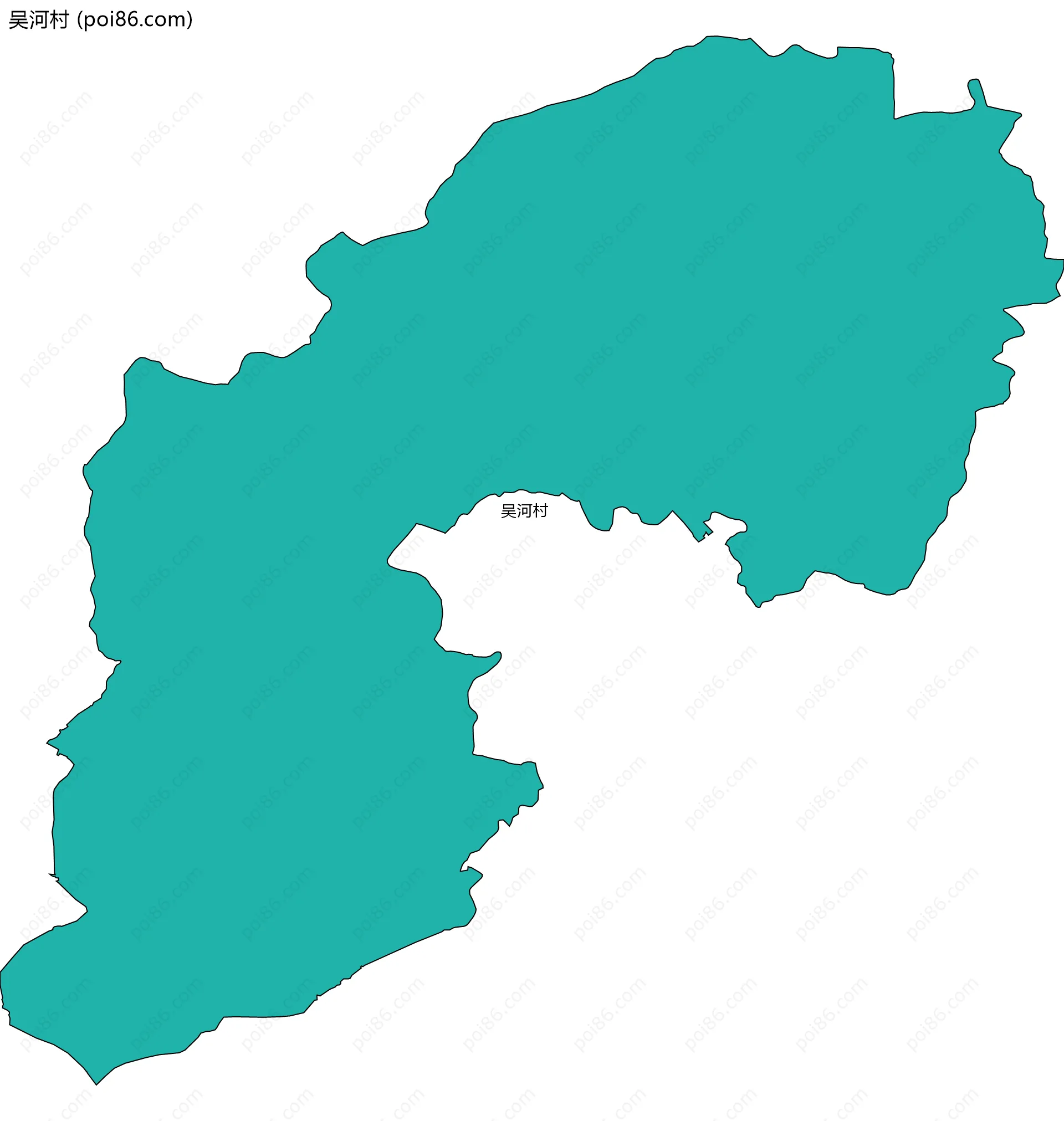 吴河村边界地图