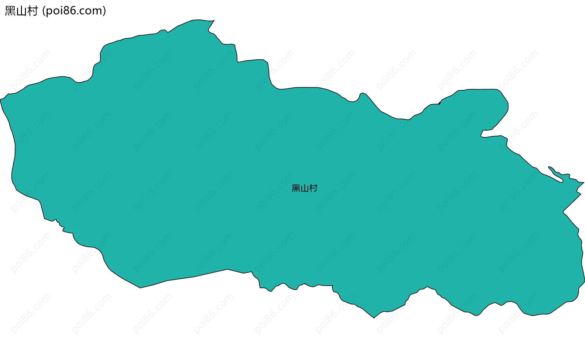 黑山村边界地图