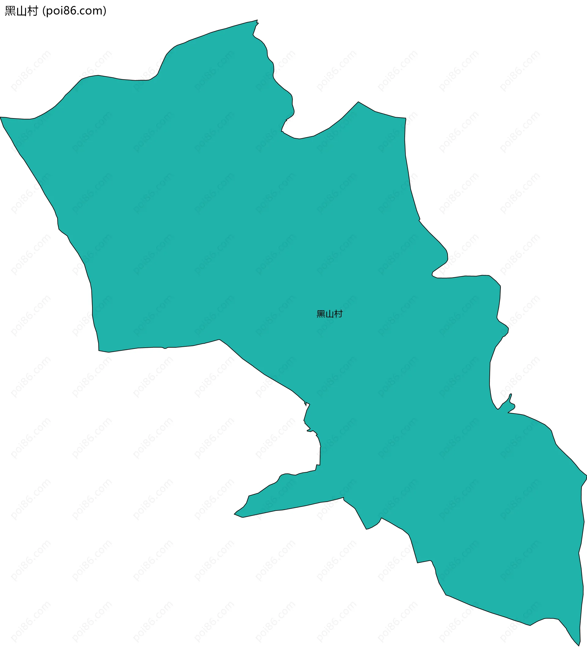 黑山村边界地图