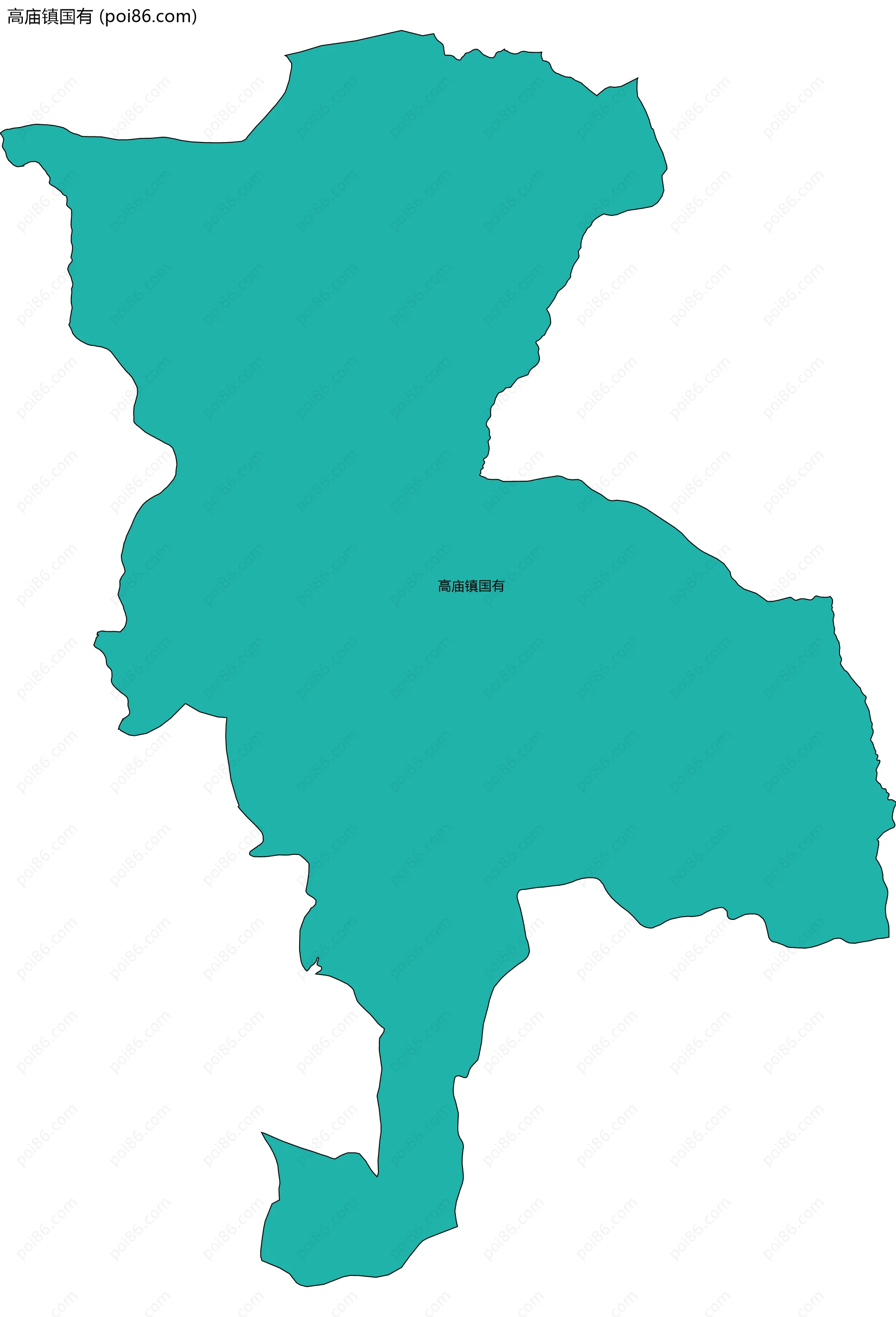 高庙镇国有边界地图