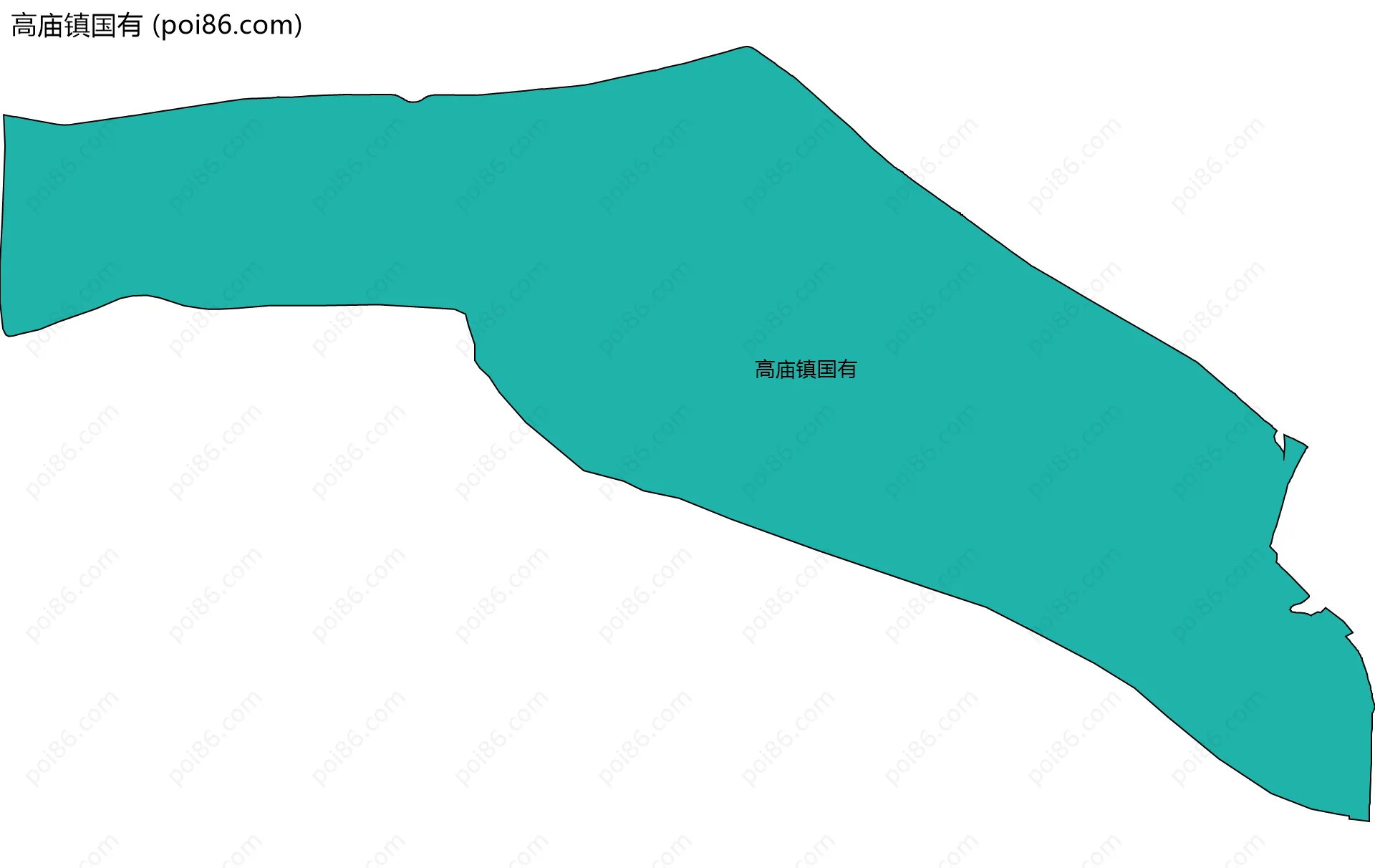 高庙镇国有边界地图