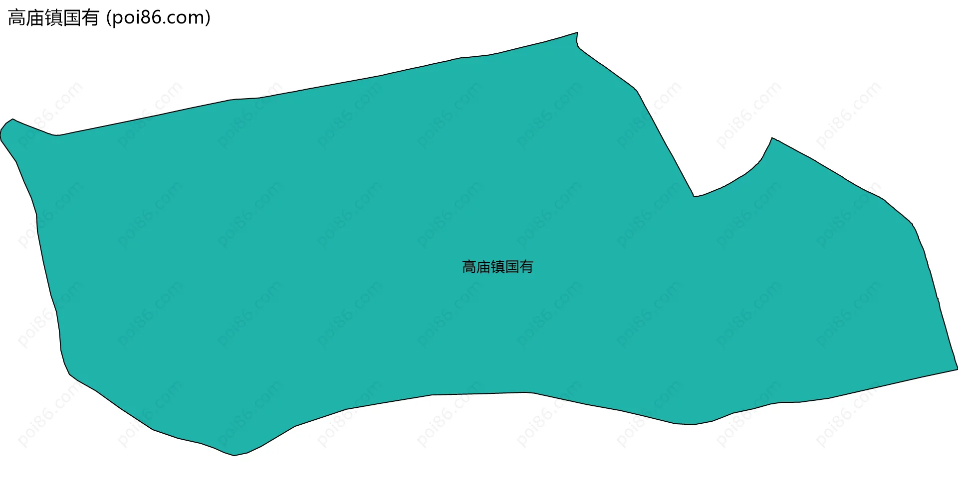 高庙镇国有边界地图