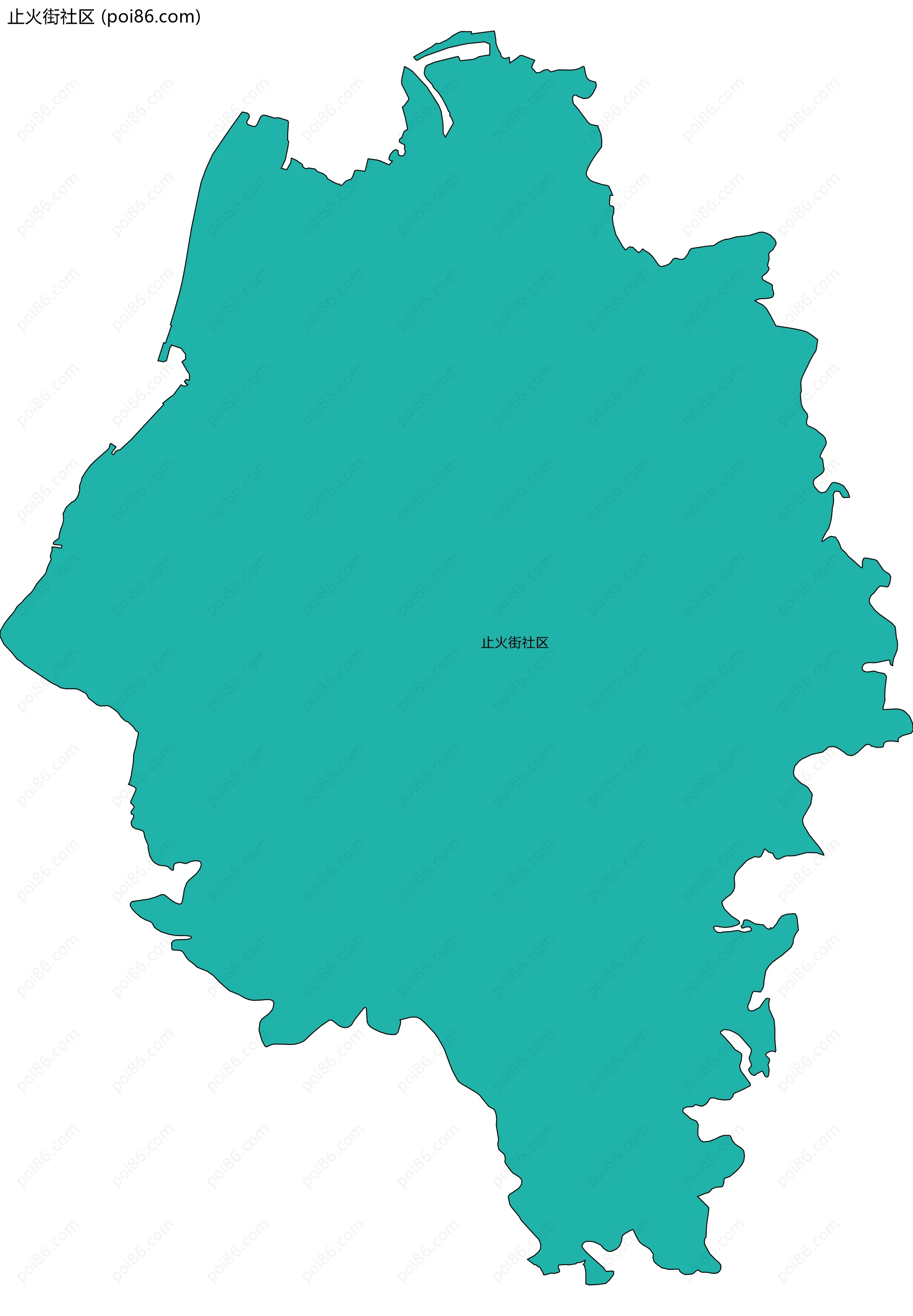 止火街社区边界地图