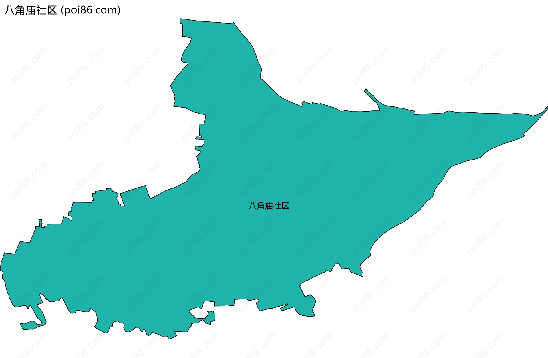 八角庙社区边界地图