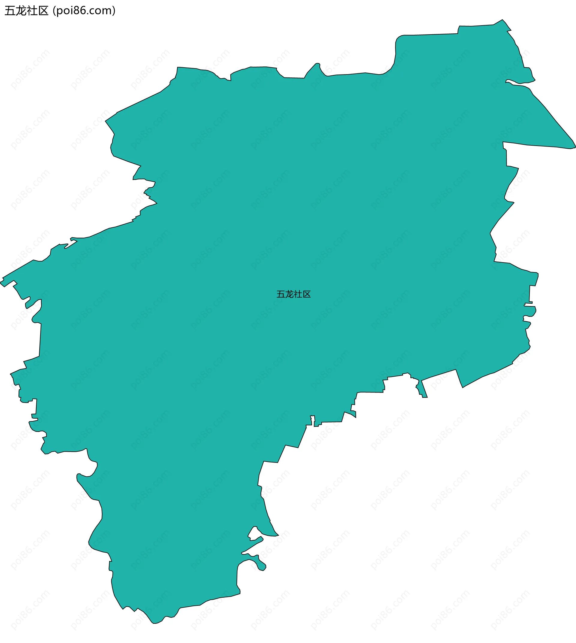 五龙社区边界地图