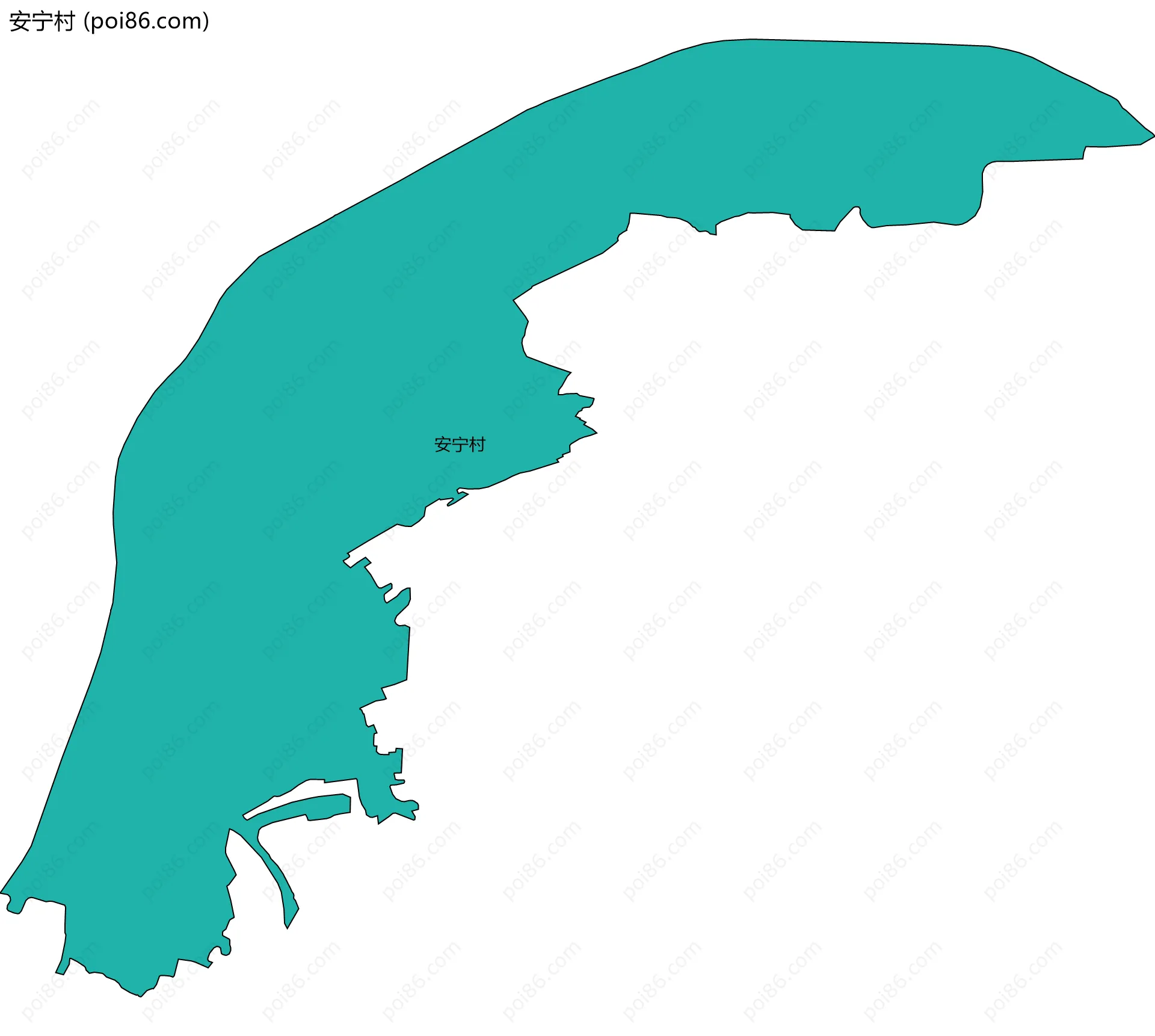 安宁村边界地图