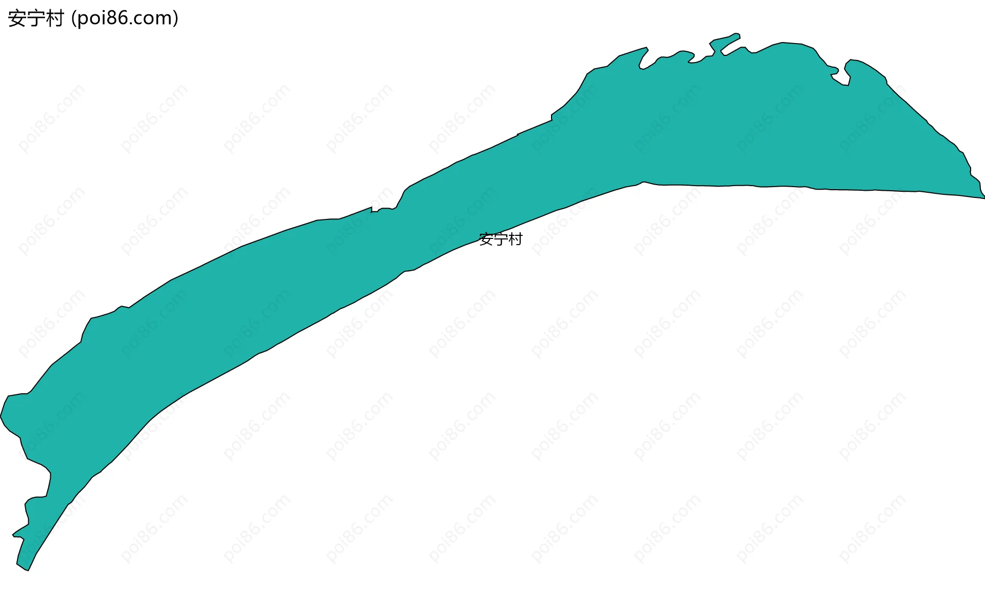 安宁村边界地图