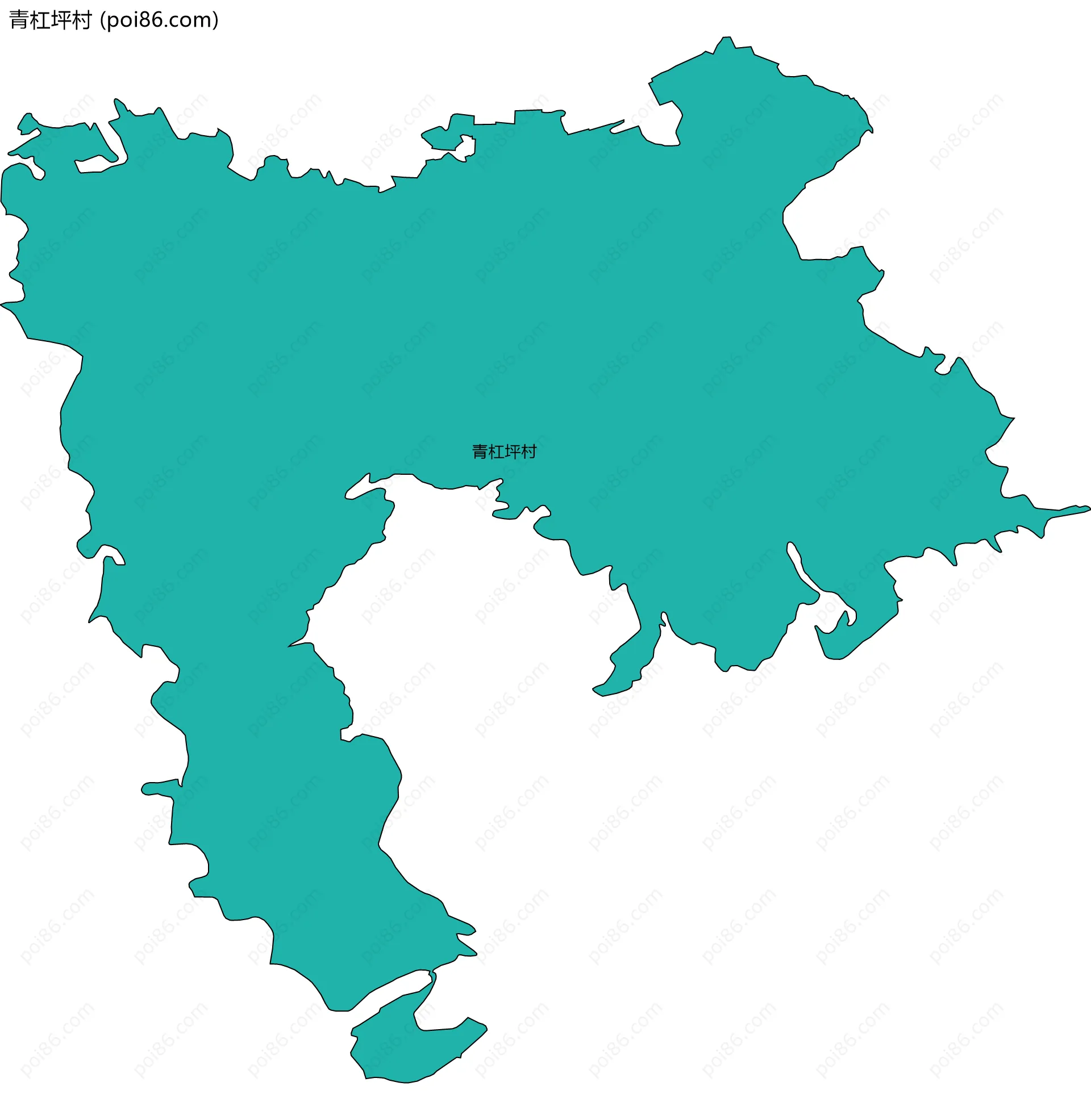 青杠坪村边界地图