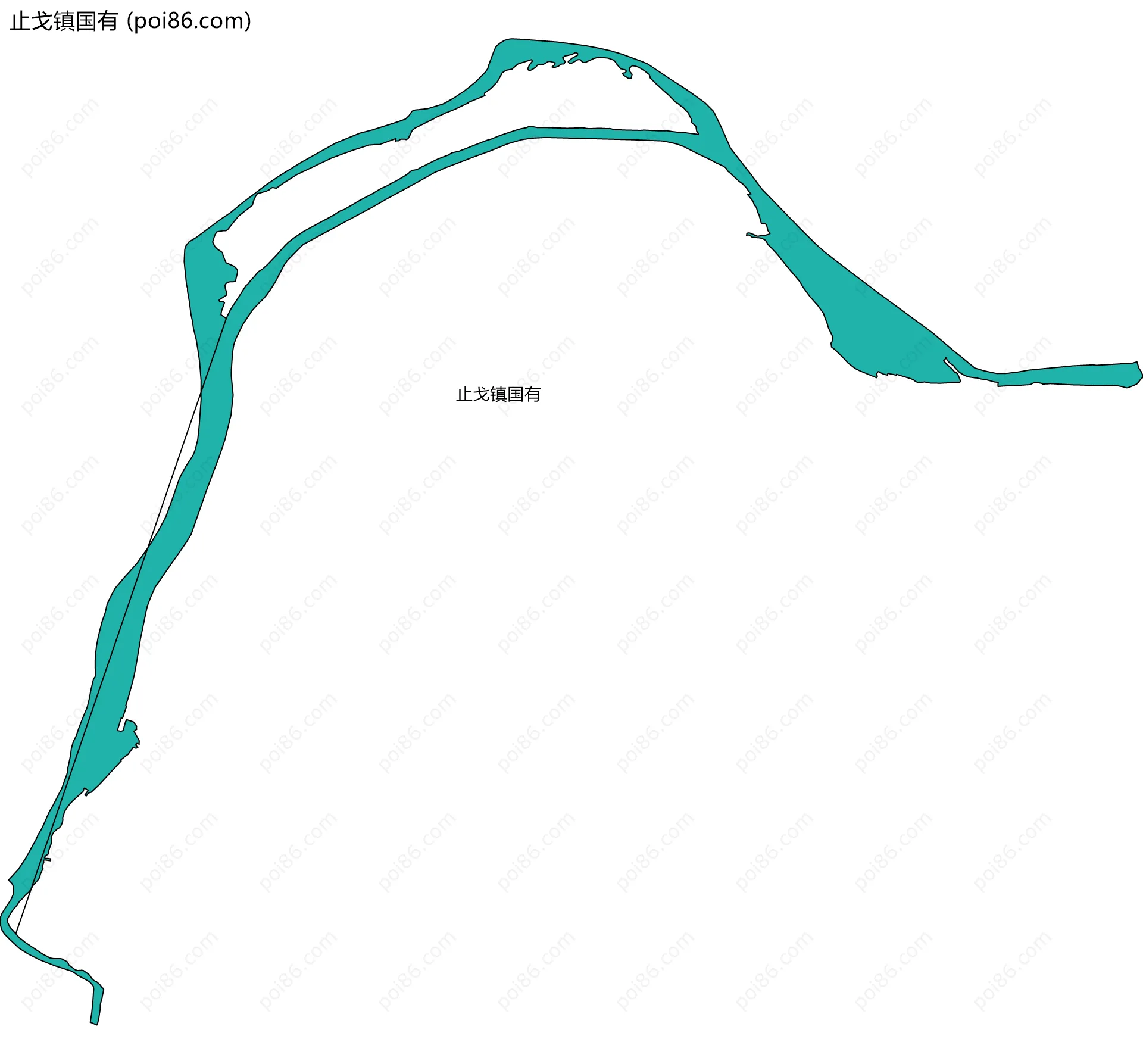 止戈镇国有边界地图
