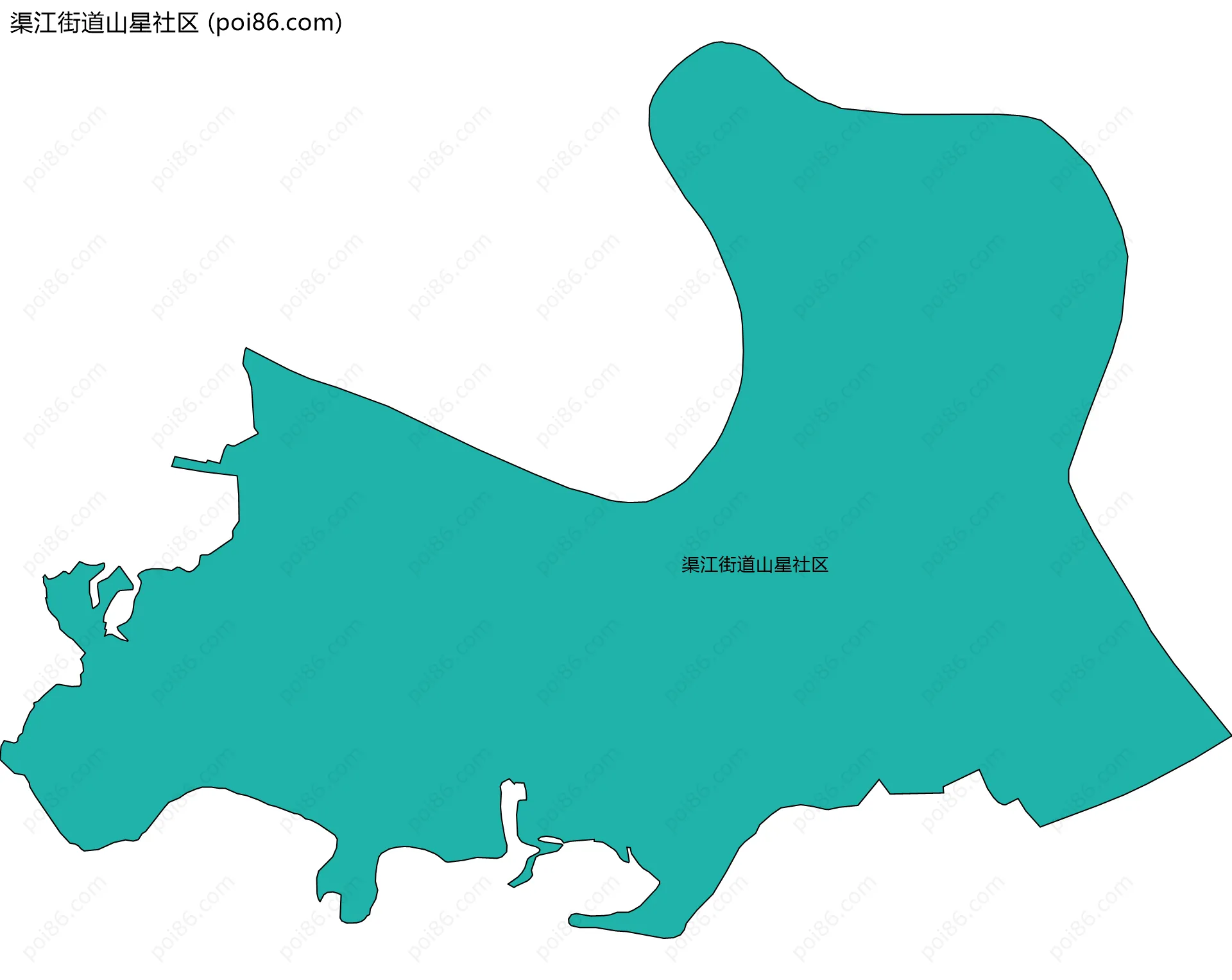 渠江街道山星社区边界地图