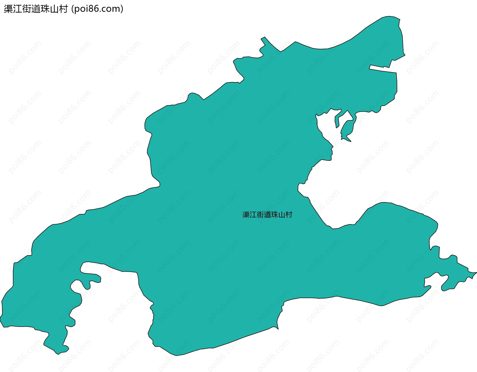 渠江街道珠山村边界地图