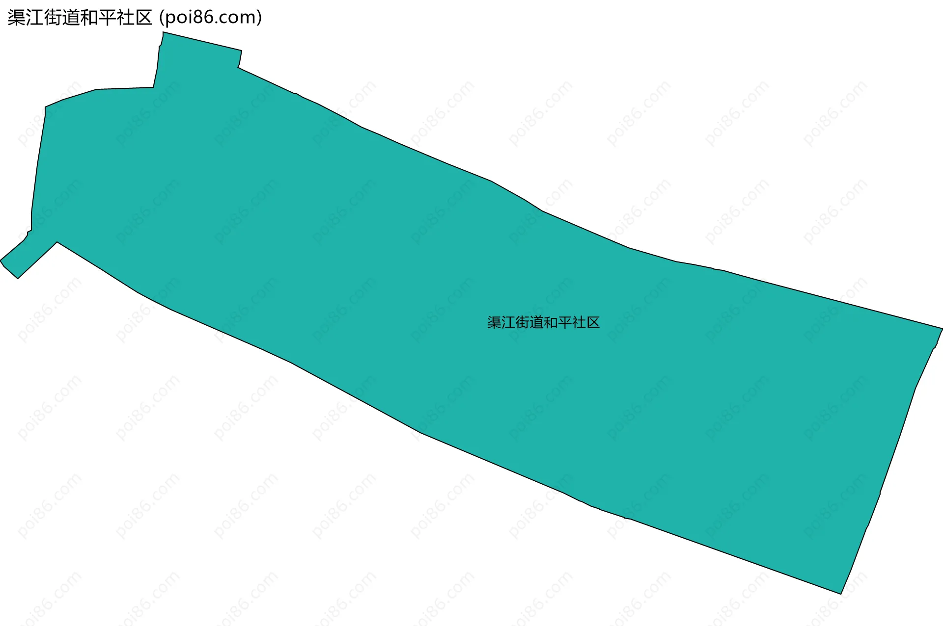 渠江街道和平社区边界地图