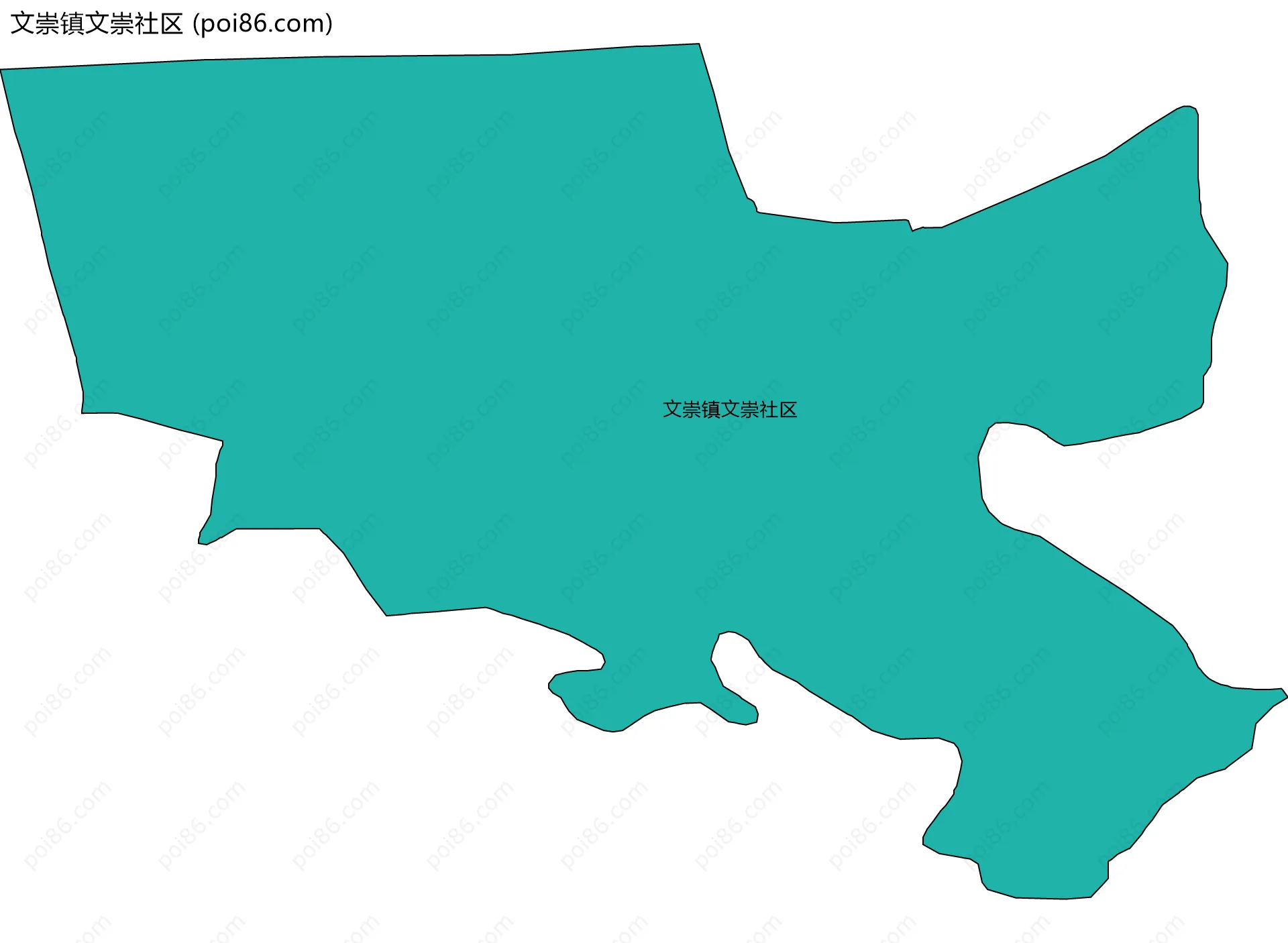 文崇镇文崇社区边界地图
