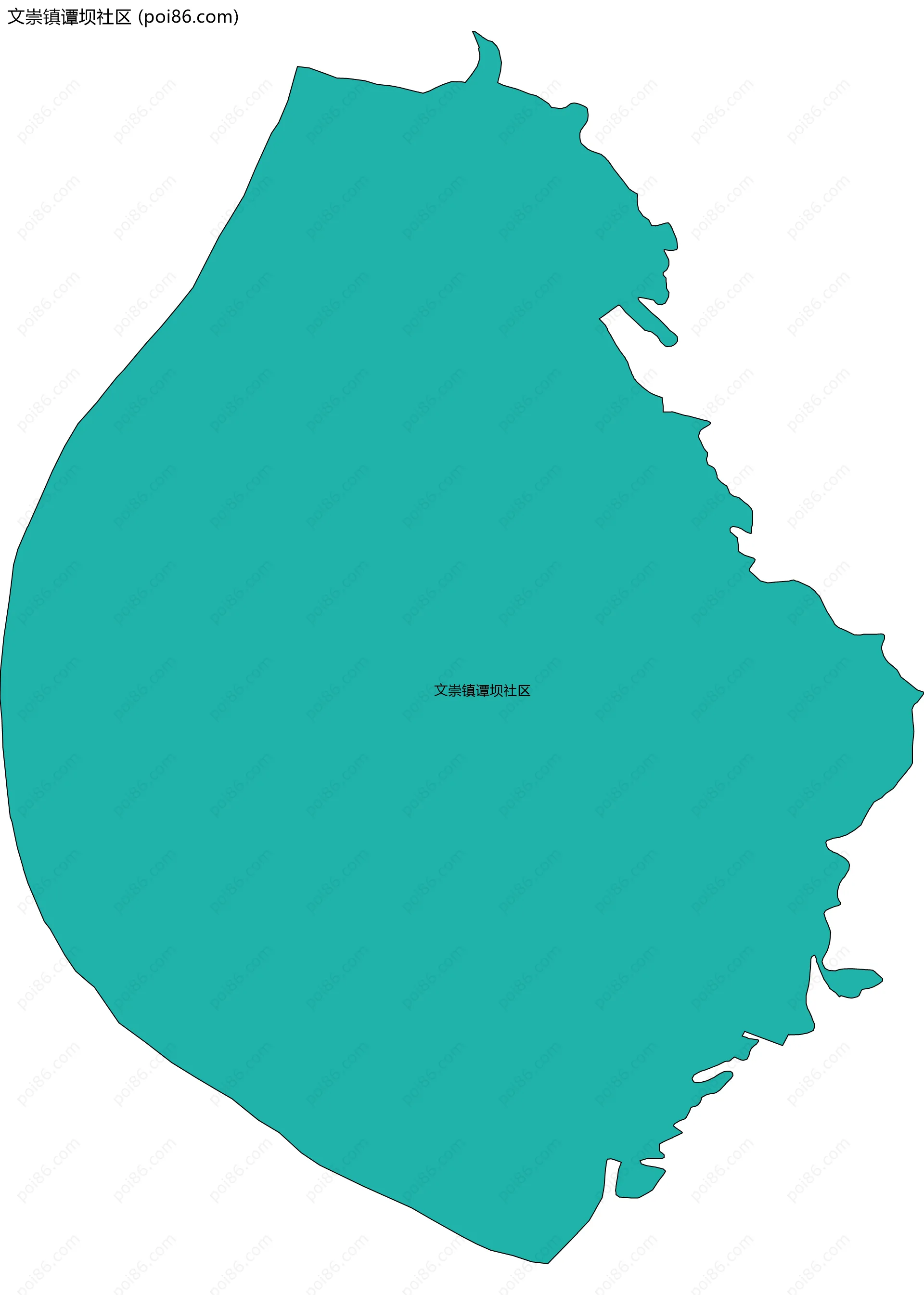 文崇镇谭坝社区边界地图