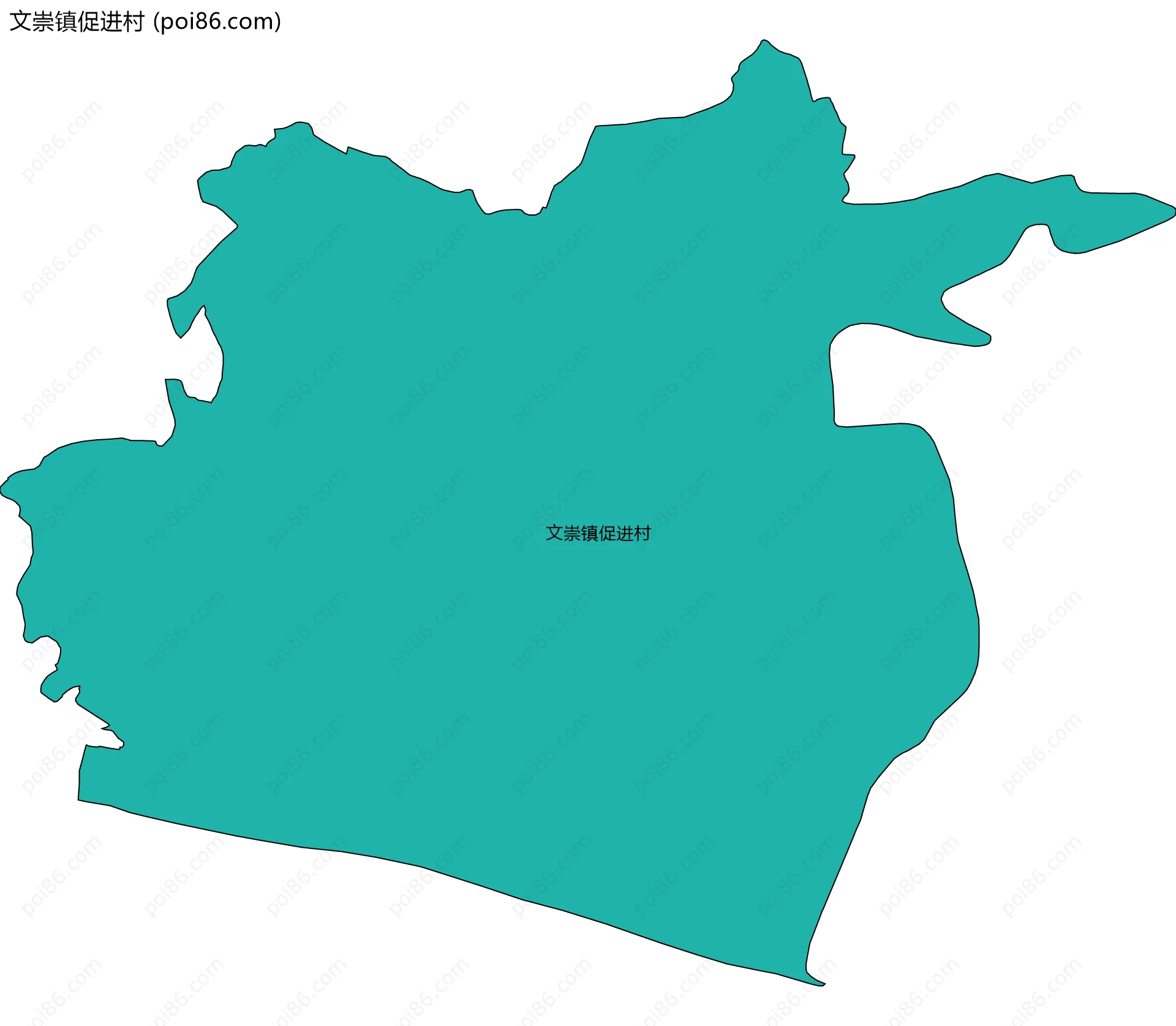 文崇镇促进村边界地图
