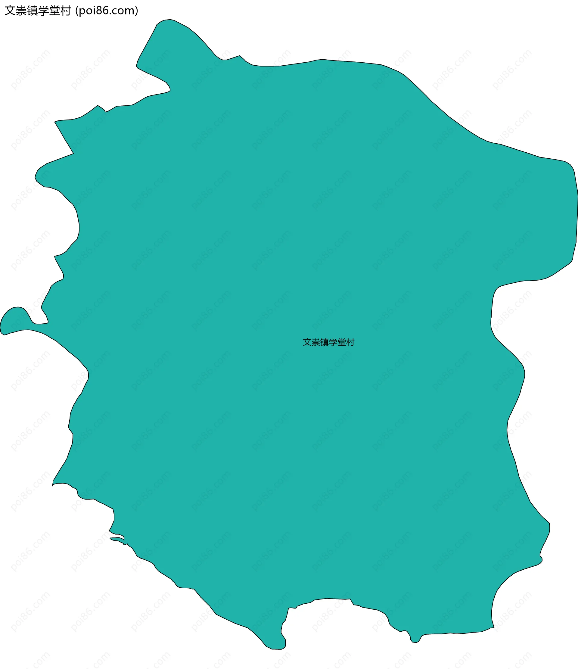 文崇镇学堂村边界地图
