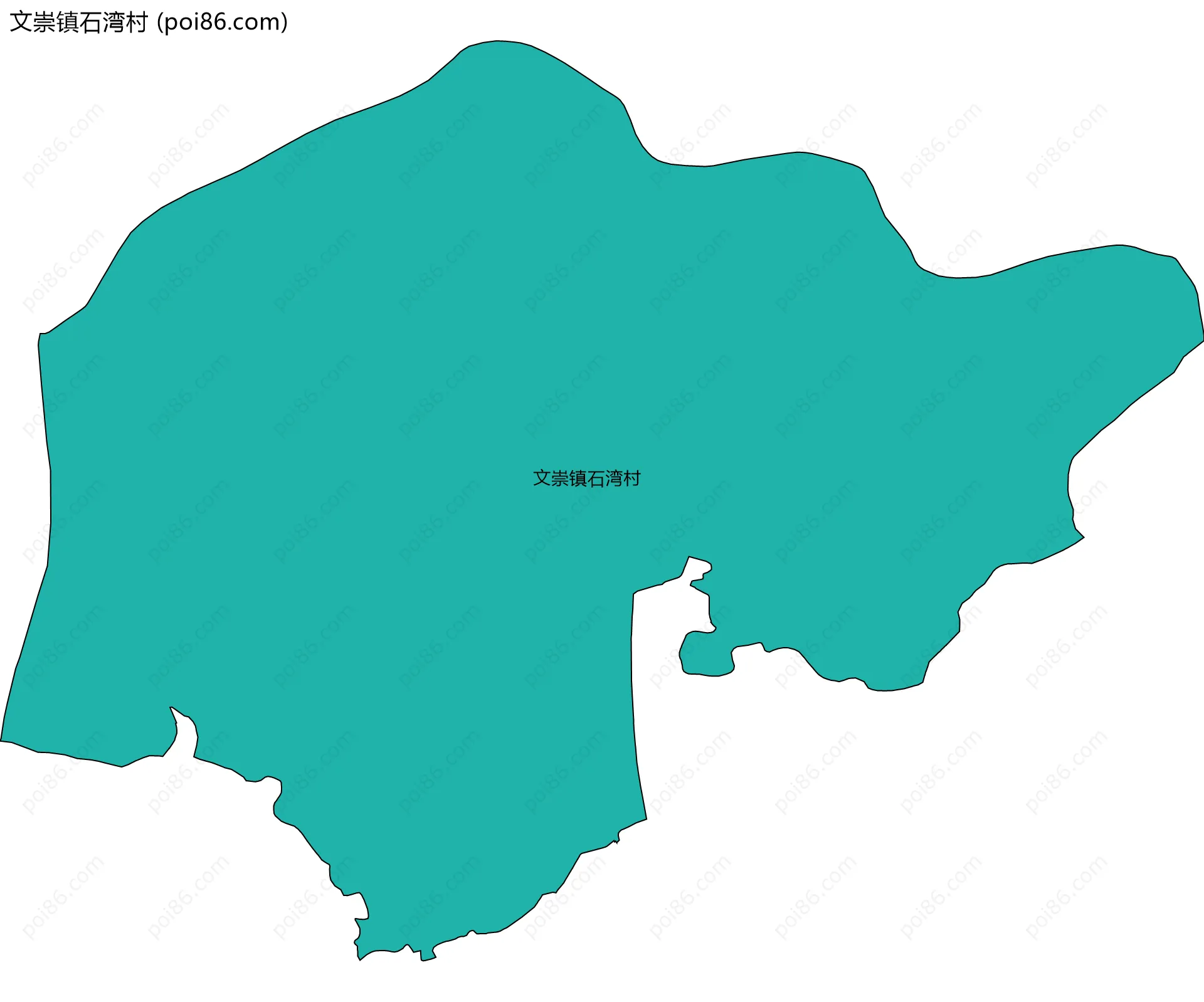 文崇镇石湾村边界地图