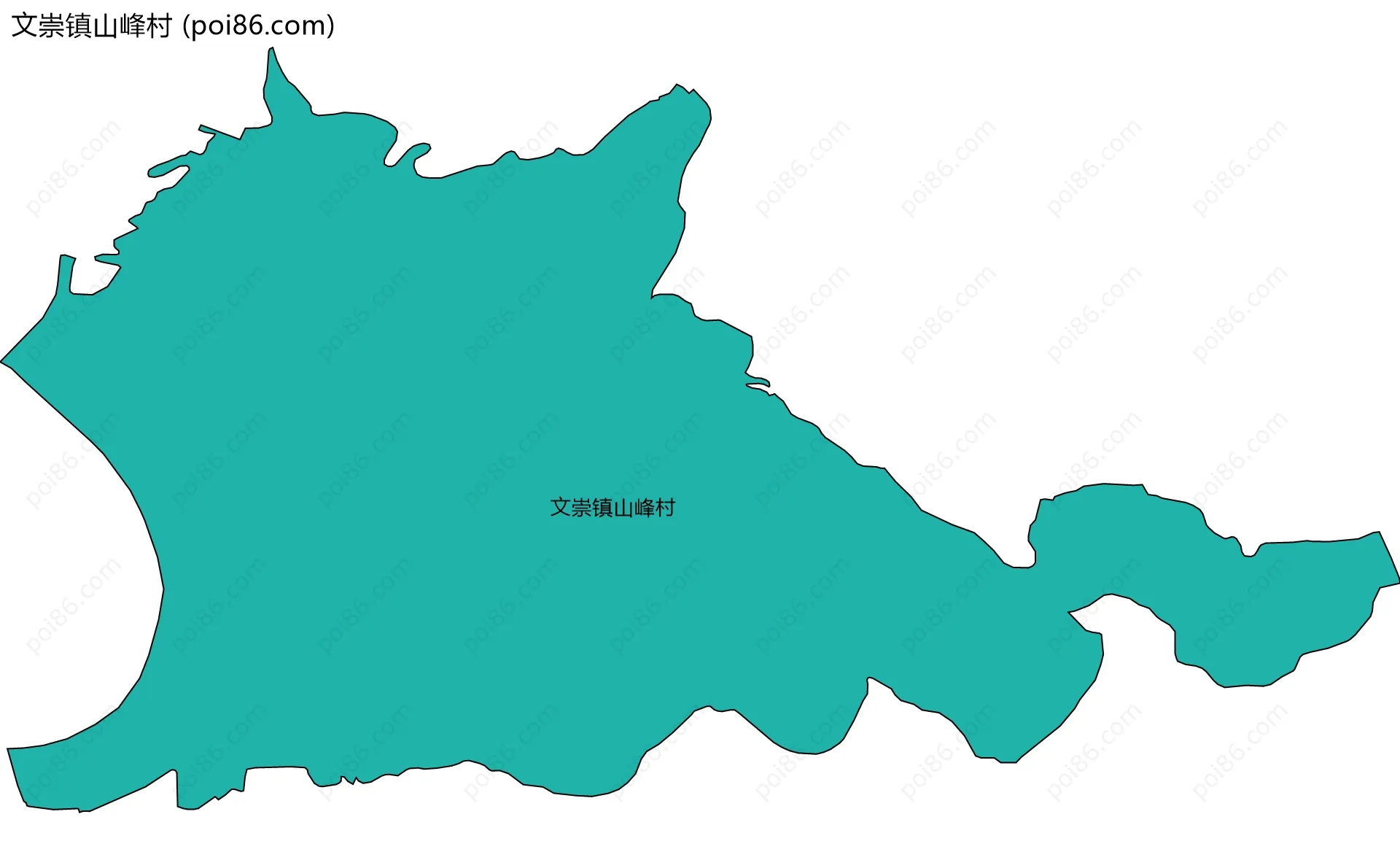 文崇镇山峰村边界地图