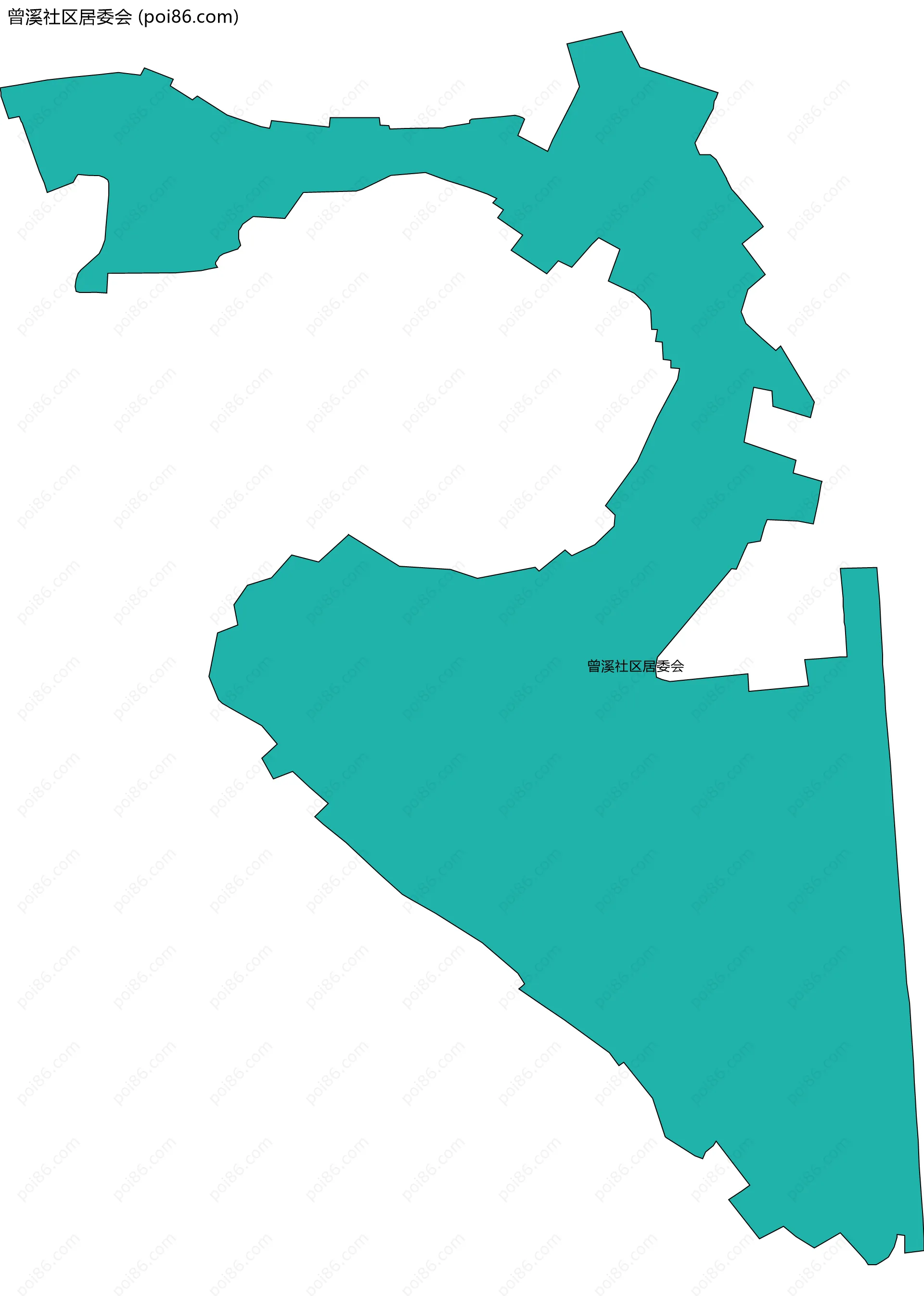 曾溪社区居委会边界地图