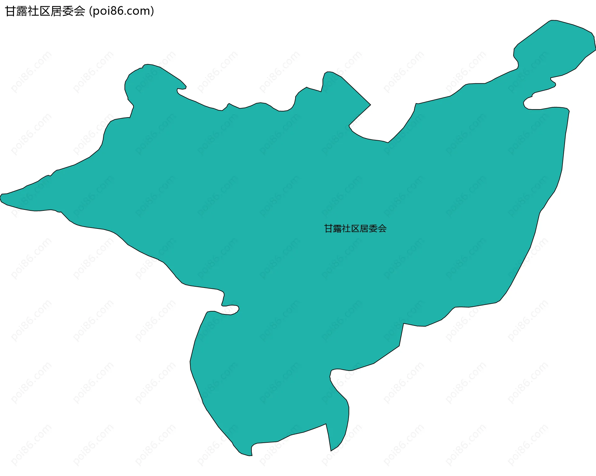 甘露社区居委会边界地图