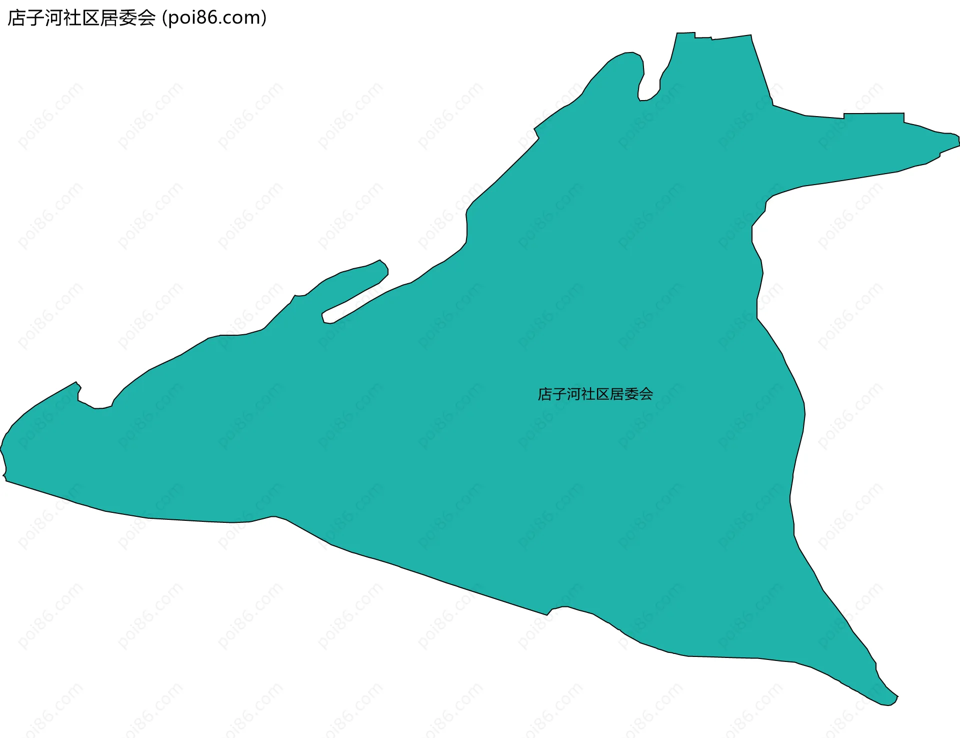店子河社区居委会边界地图