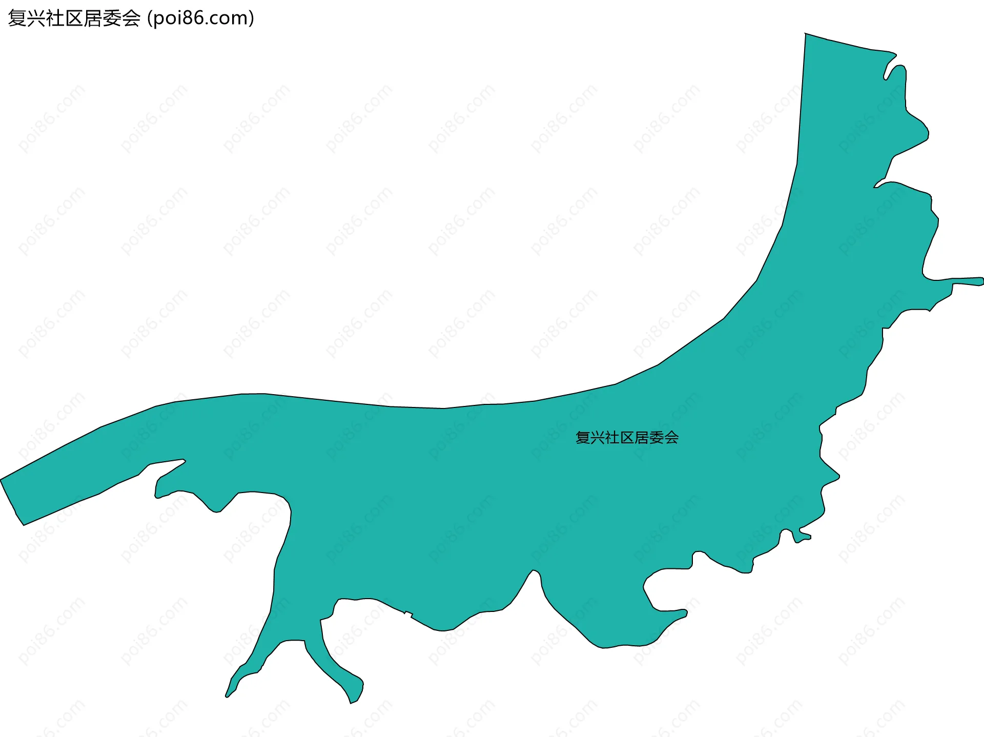 复兴社区居委会边界地图