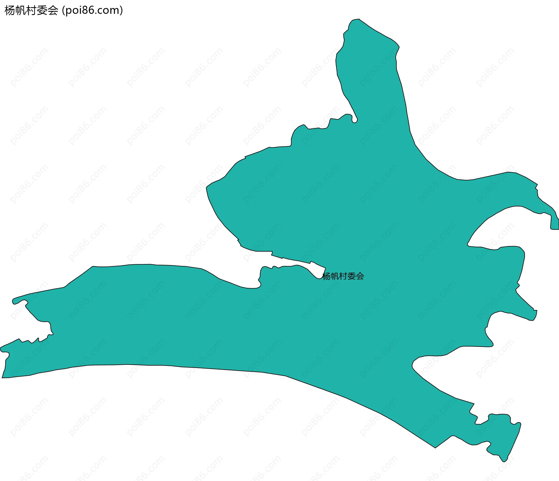 杨帆村委会边界地图