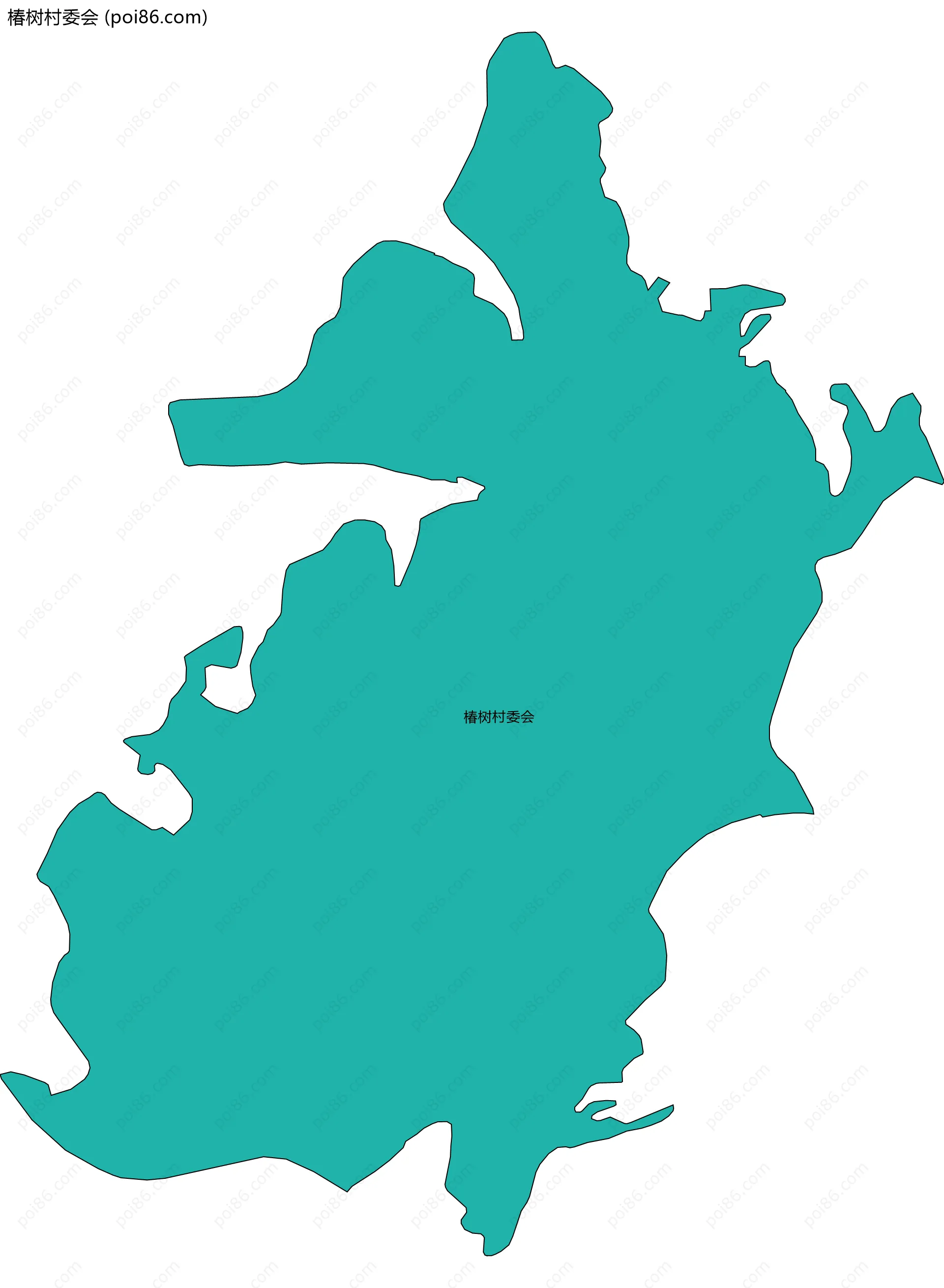 椿树村委会边界地图