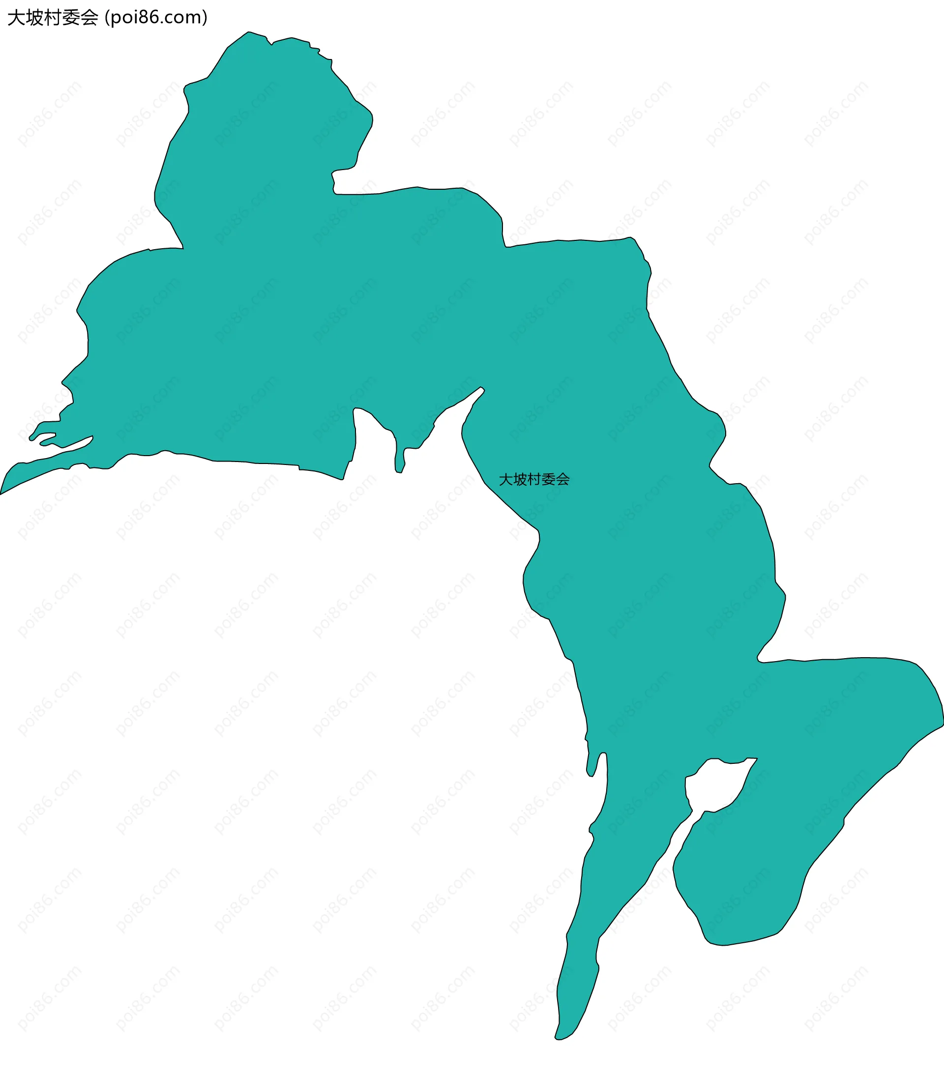 大坡村委会边界地图