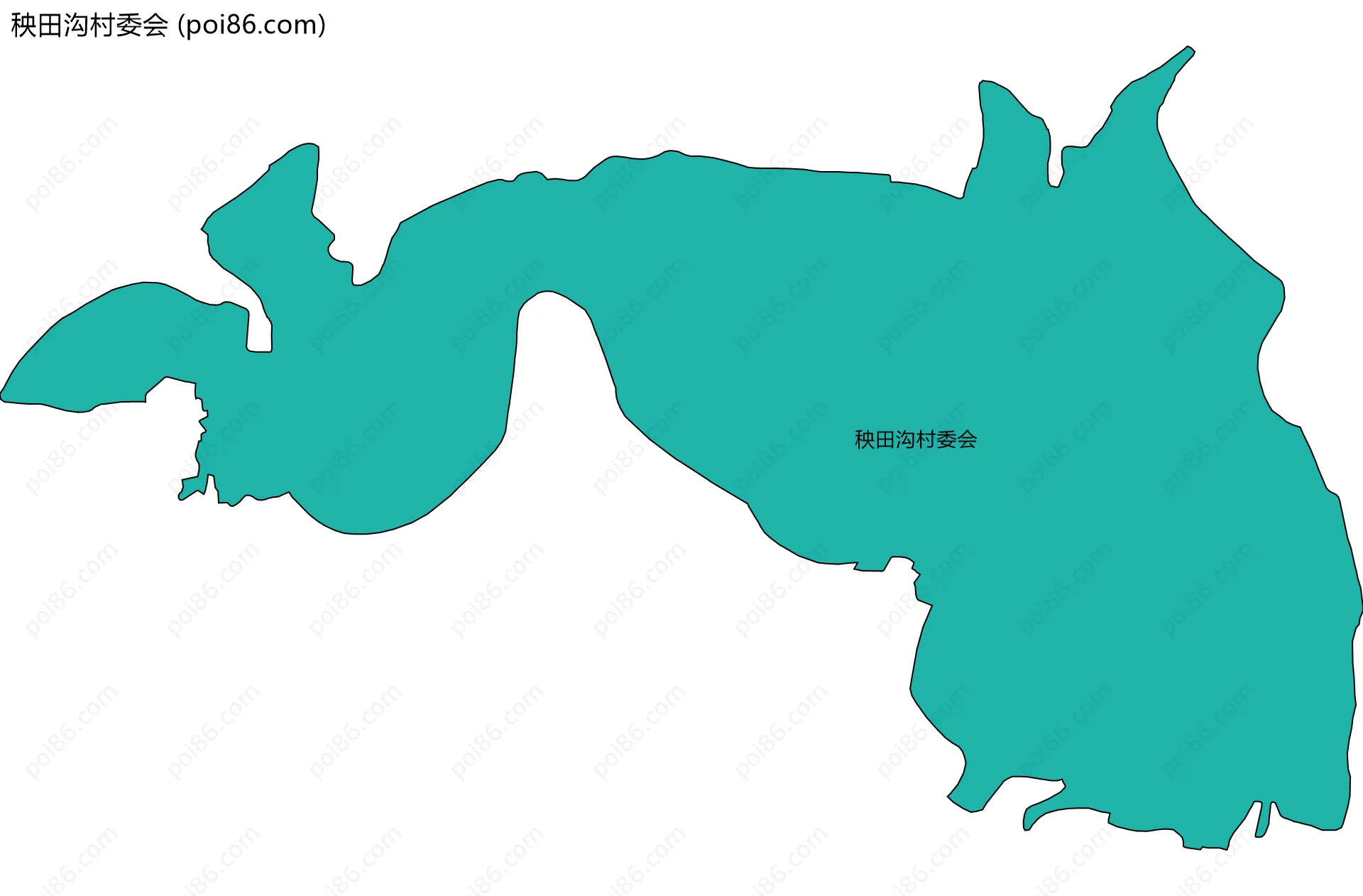 秧田沟村委会边界地图