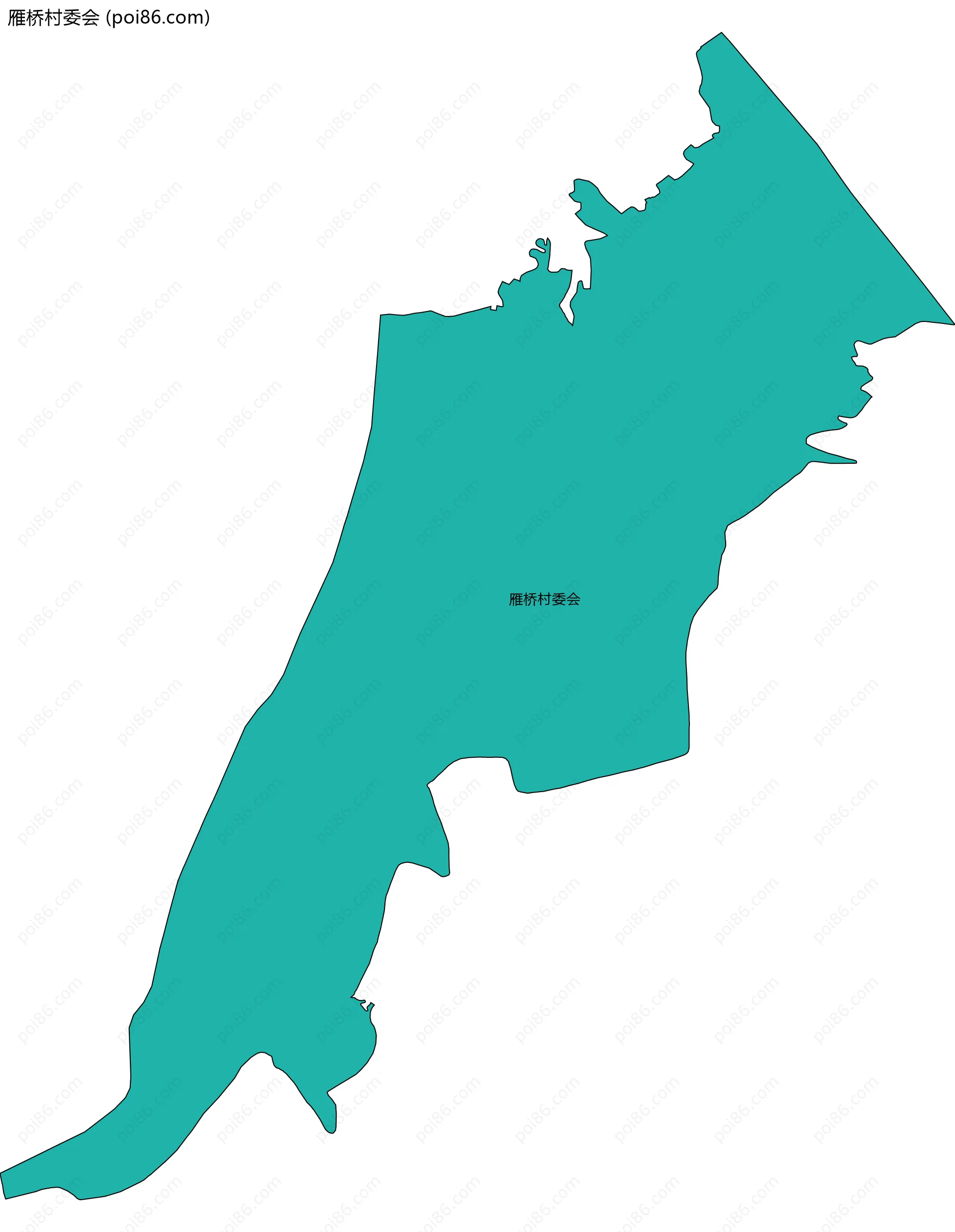 雁桥村委会边界地图