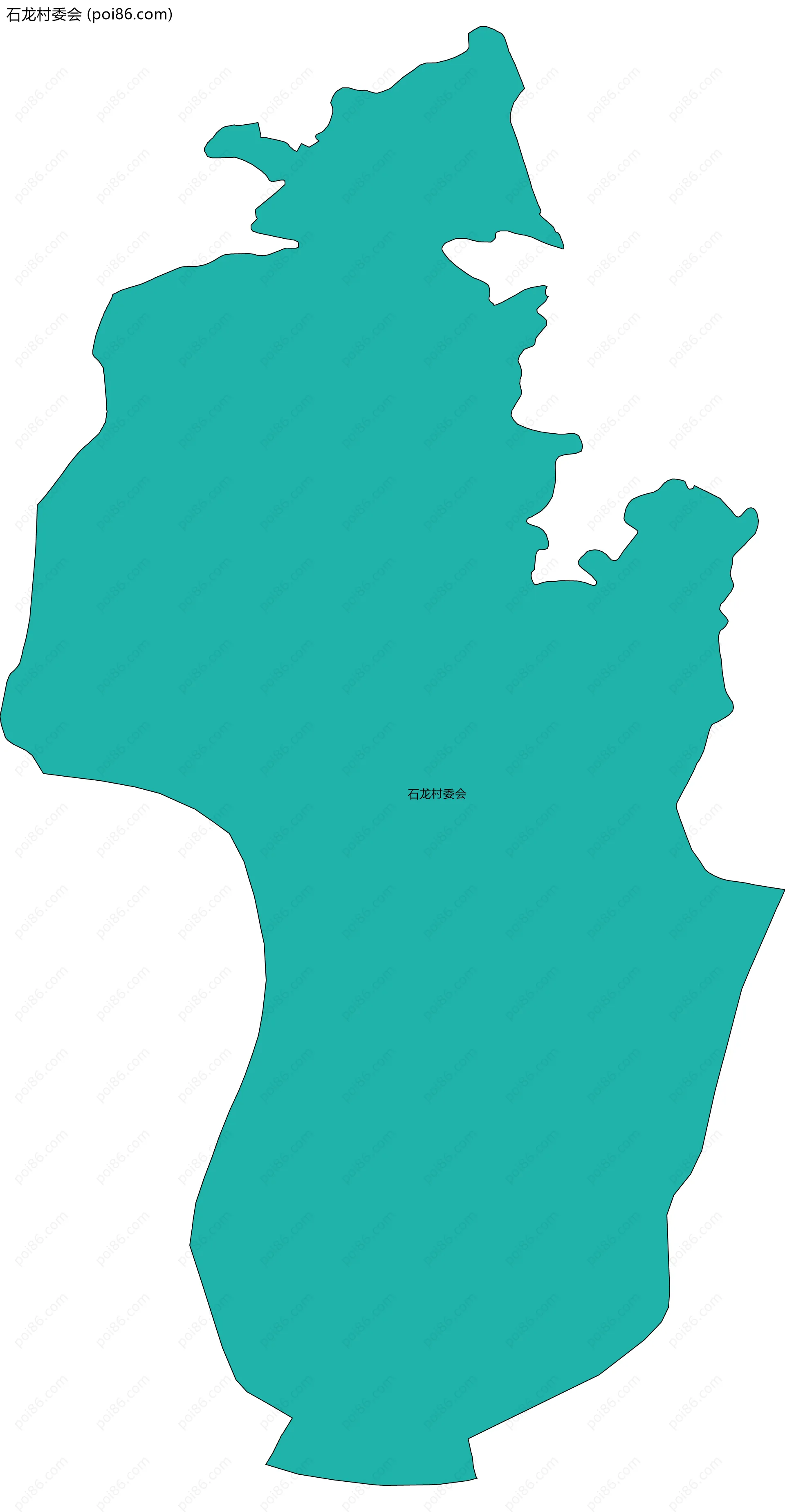 石龙村委会边界地图