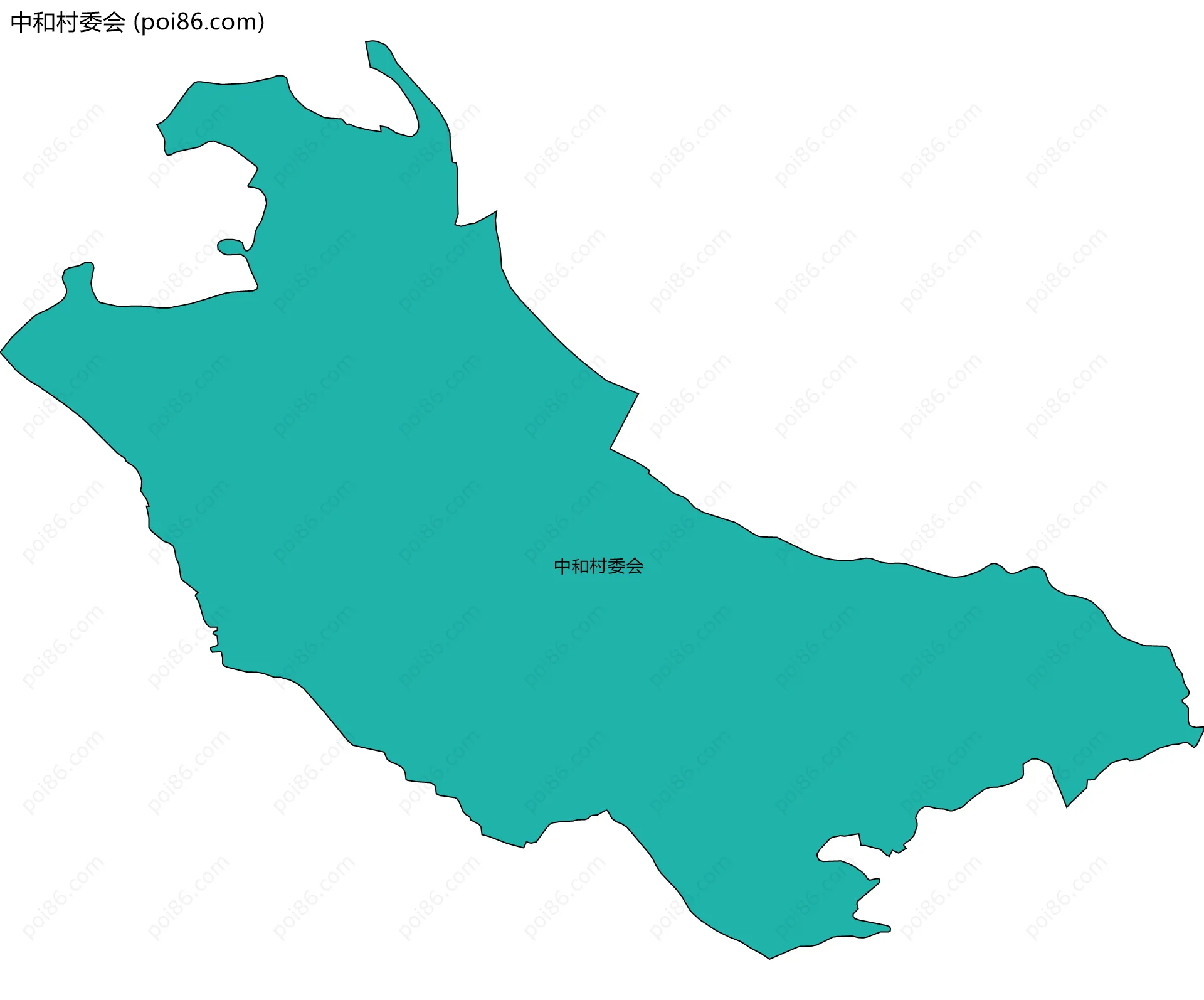 中和村委会边界地图