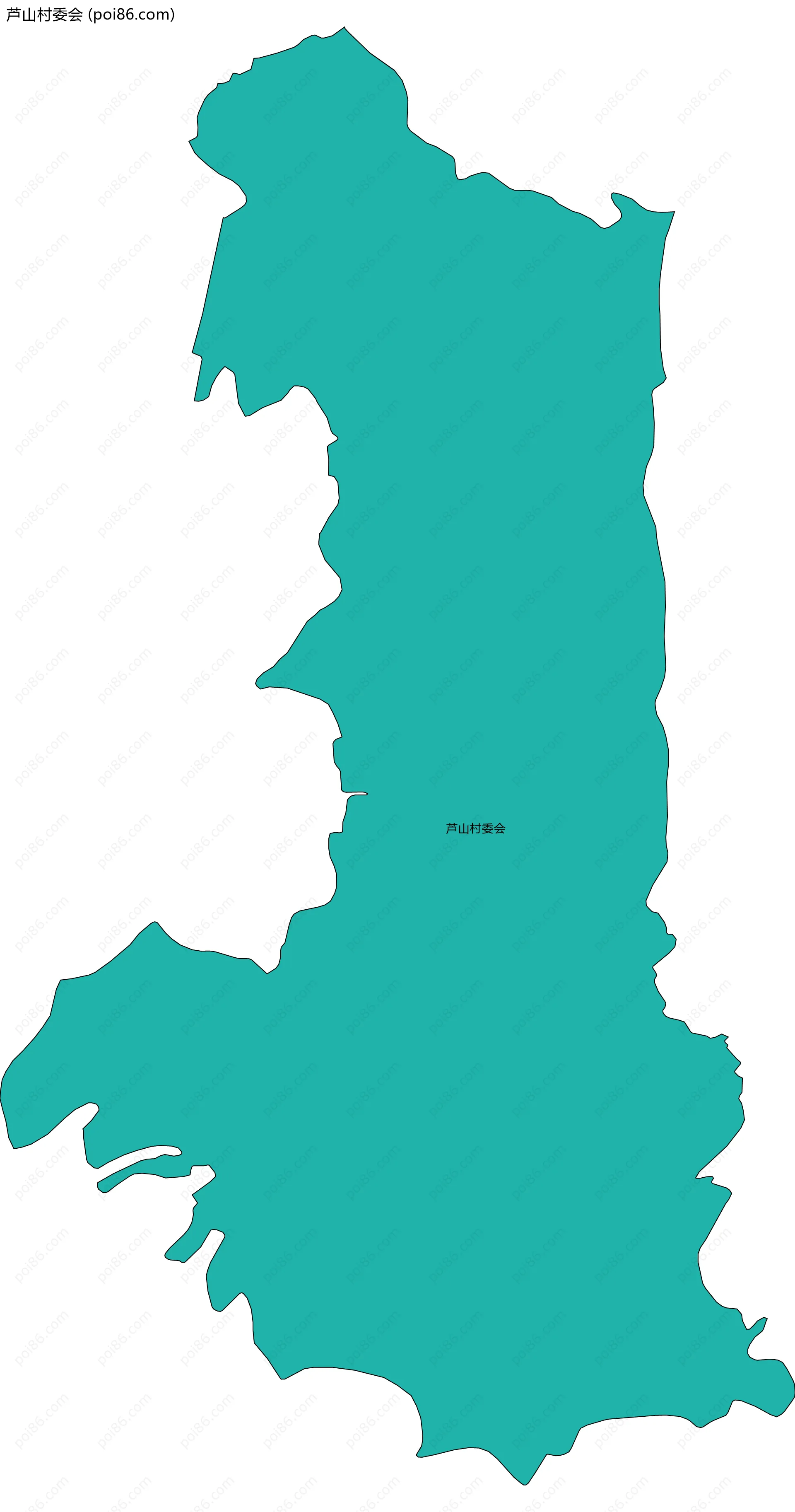 芦山村委会边界地图