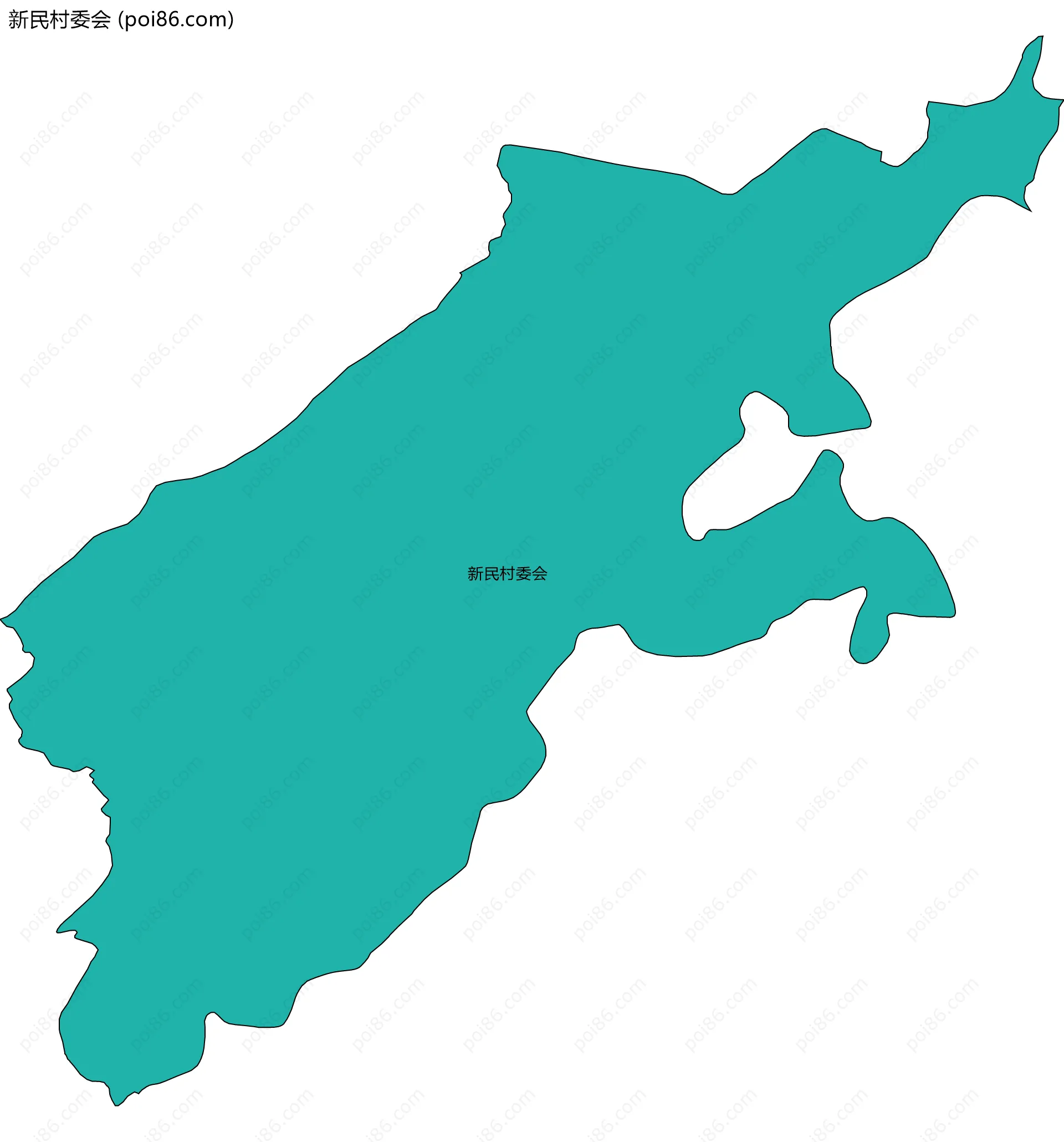 新民村委会边界地图