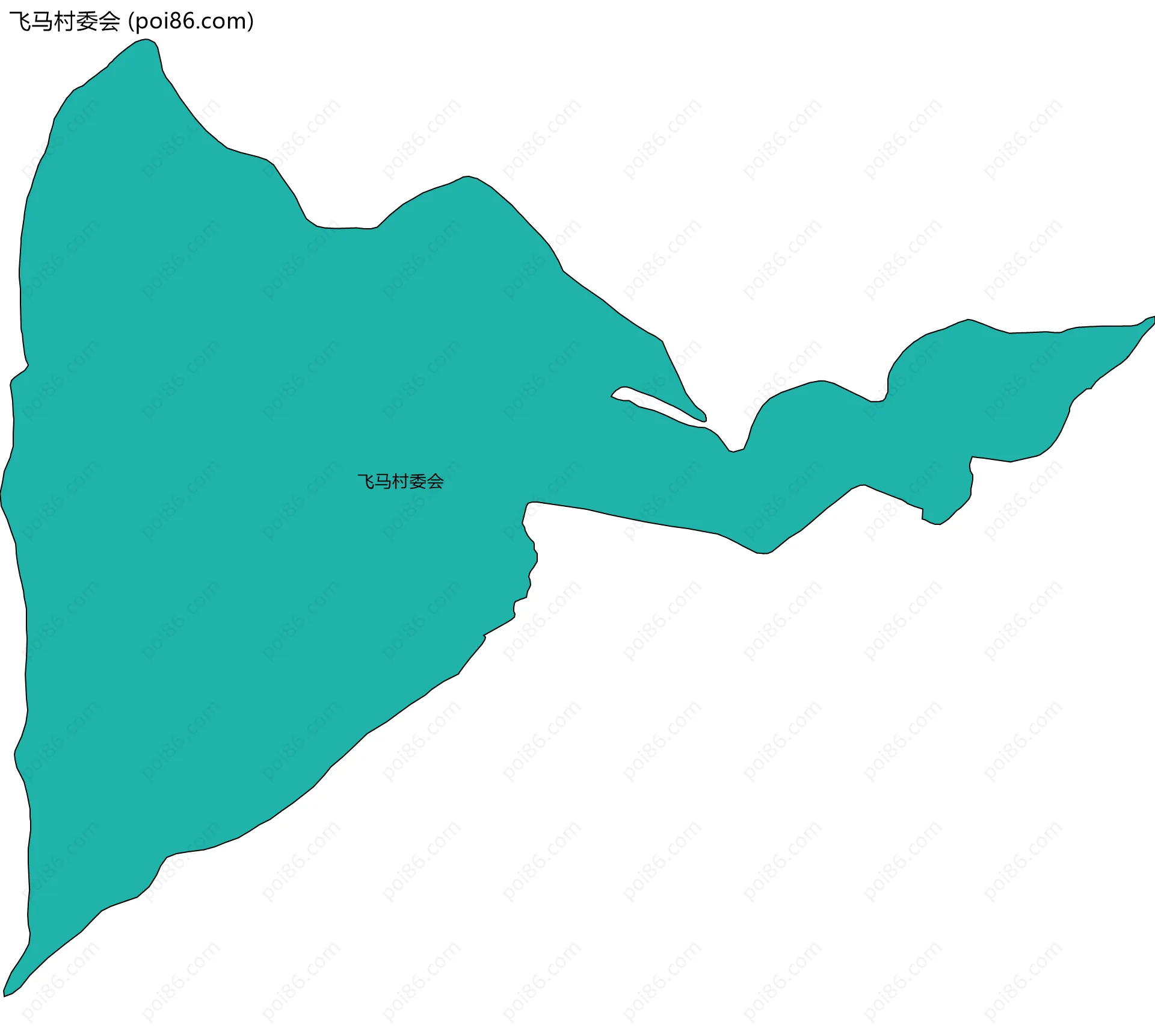飞马村委会边界地图