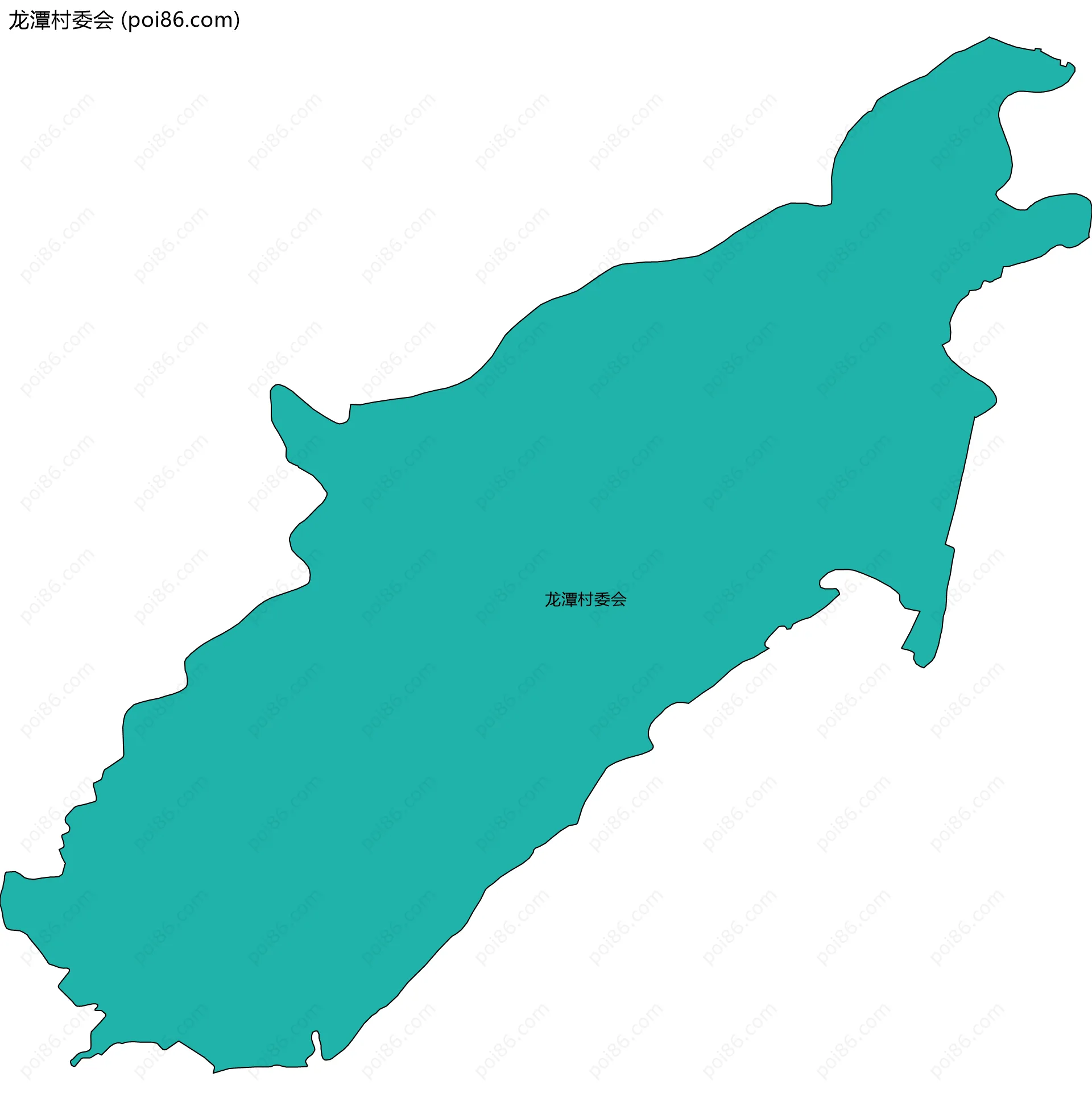 龙潭村委会边界地图